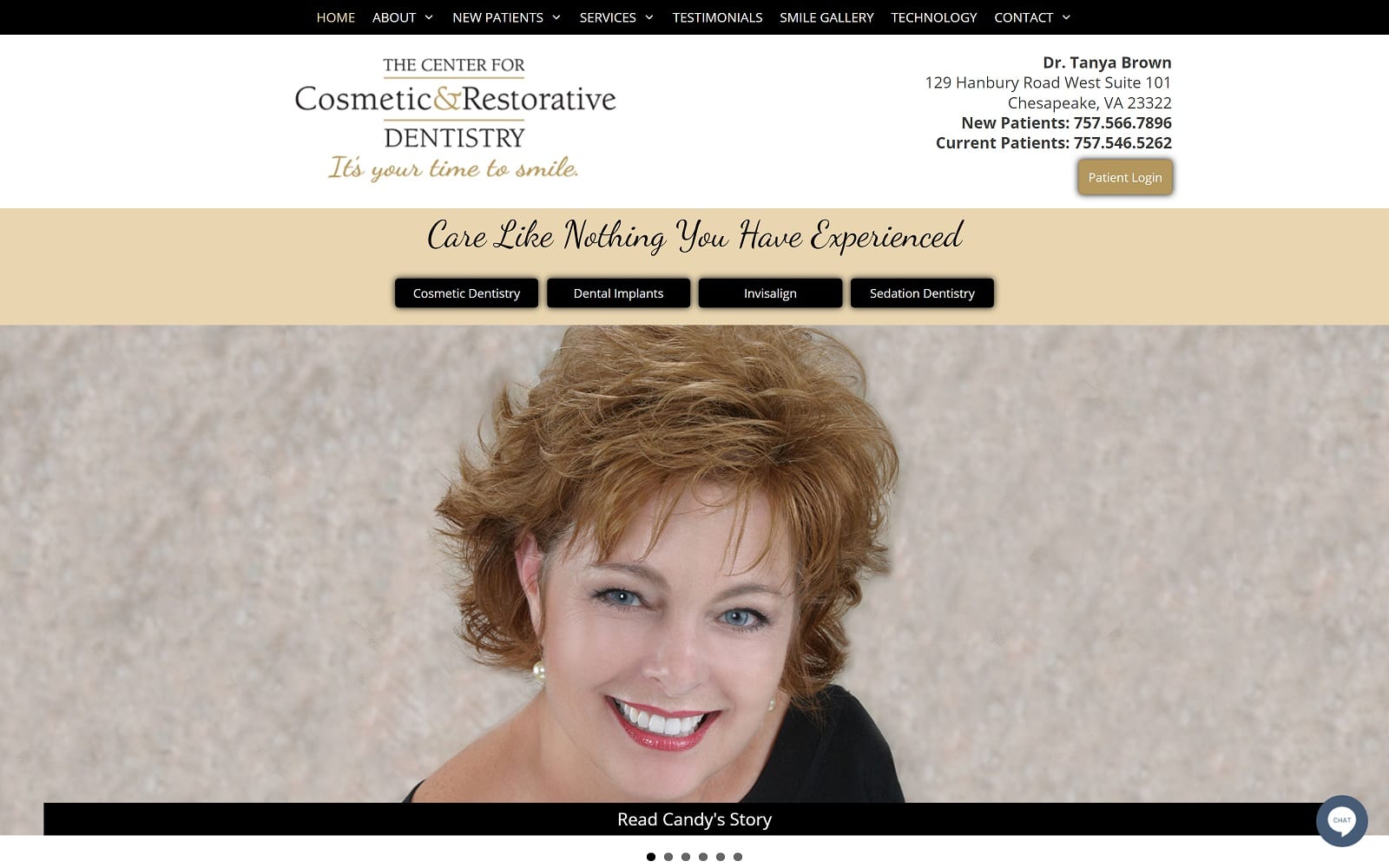 The screenshot of tanya brown, dmd, fagd tccrd. Com website