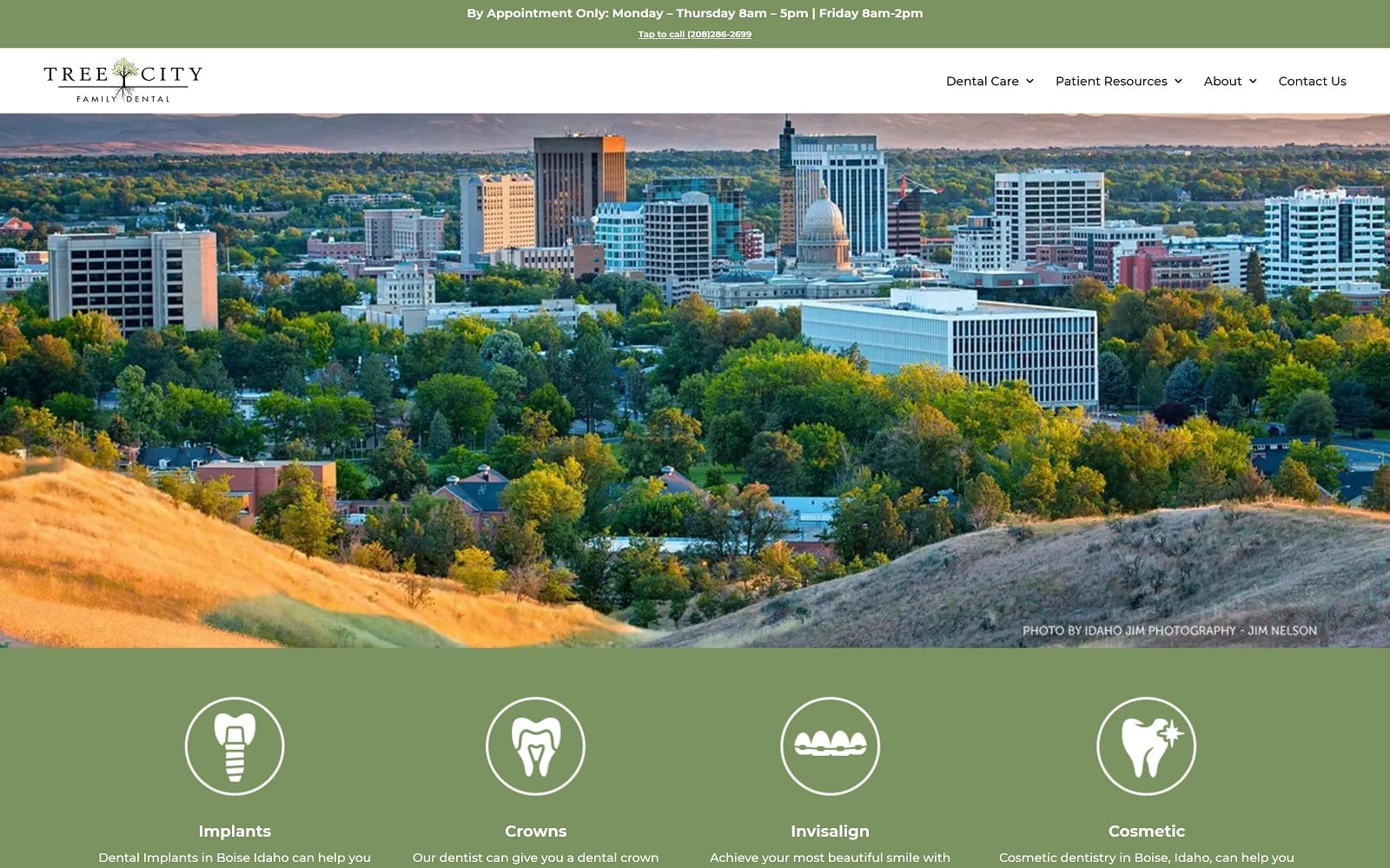 The screenshot of tree city family dental treecitydental. Com dr. Connaughton and dr. Bator website