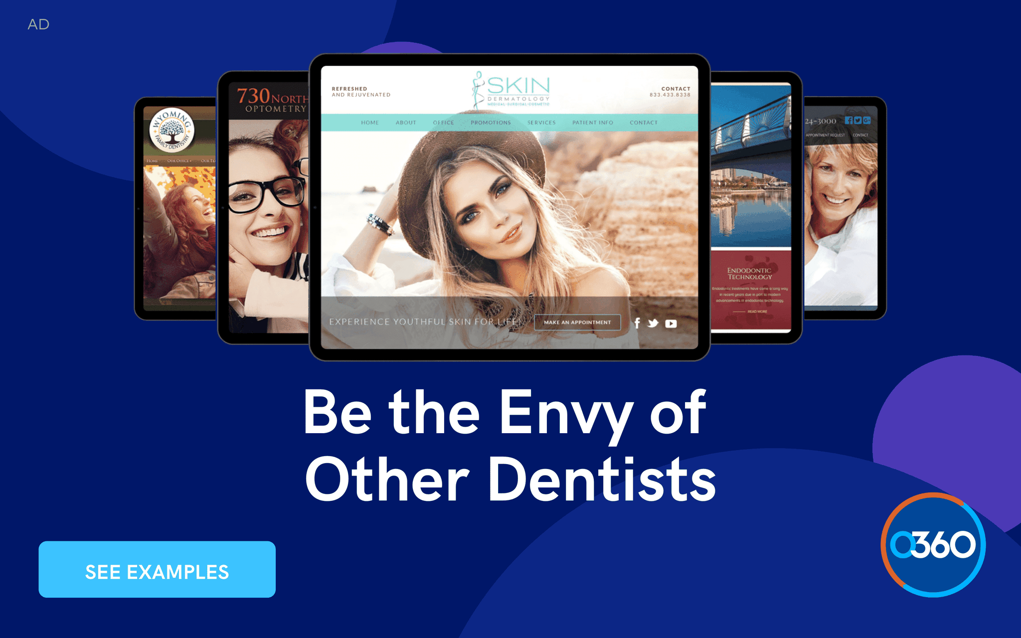O360 ad web design for dentists