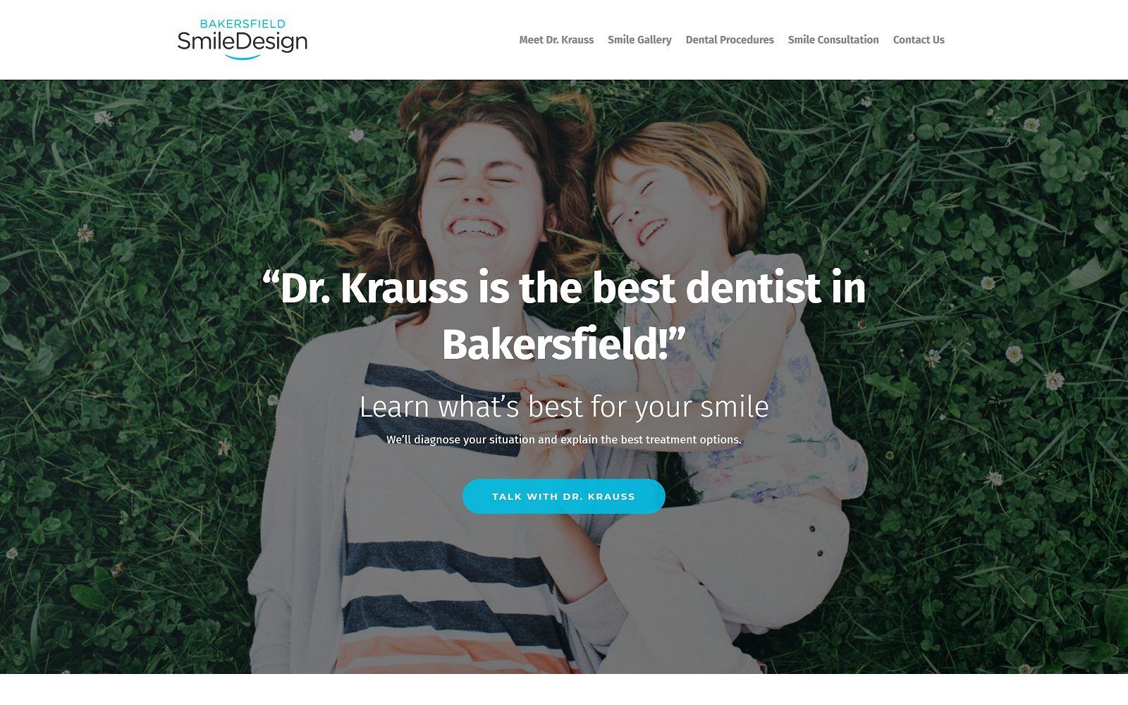 The screenshot of bakersfield smile design: dr. Kenneth w krauss dds website
