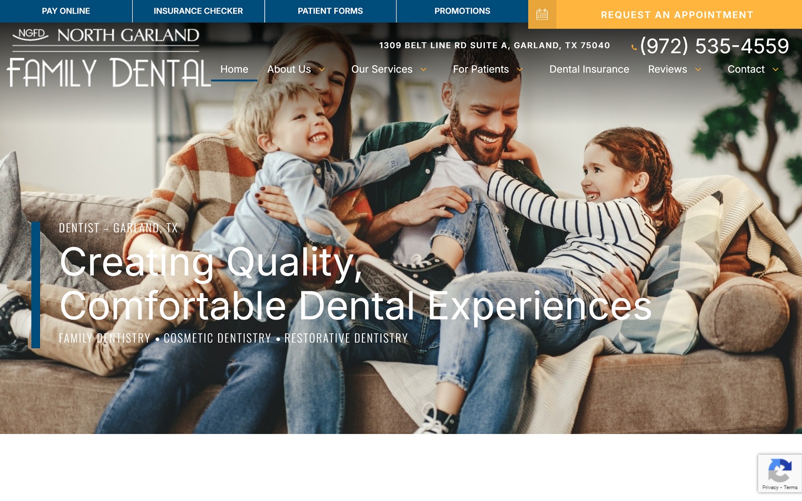 dentistindallastx.com screenshot