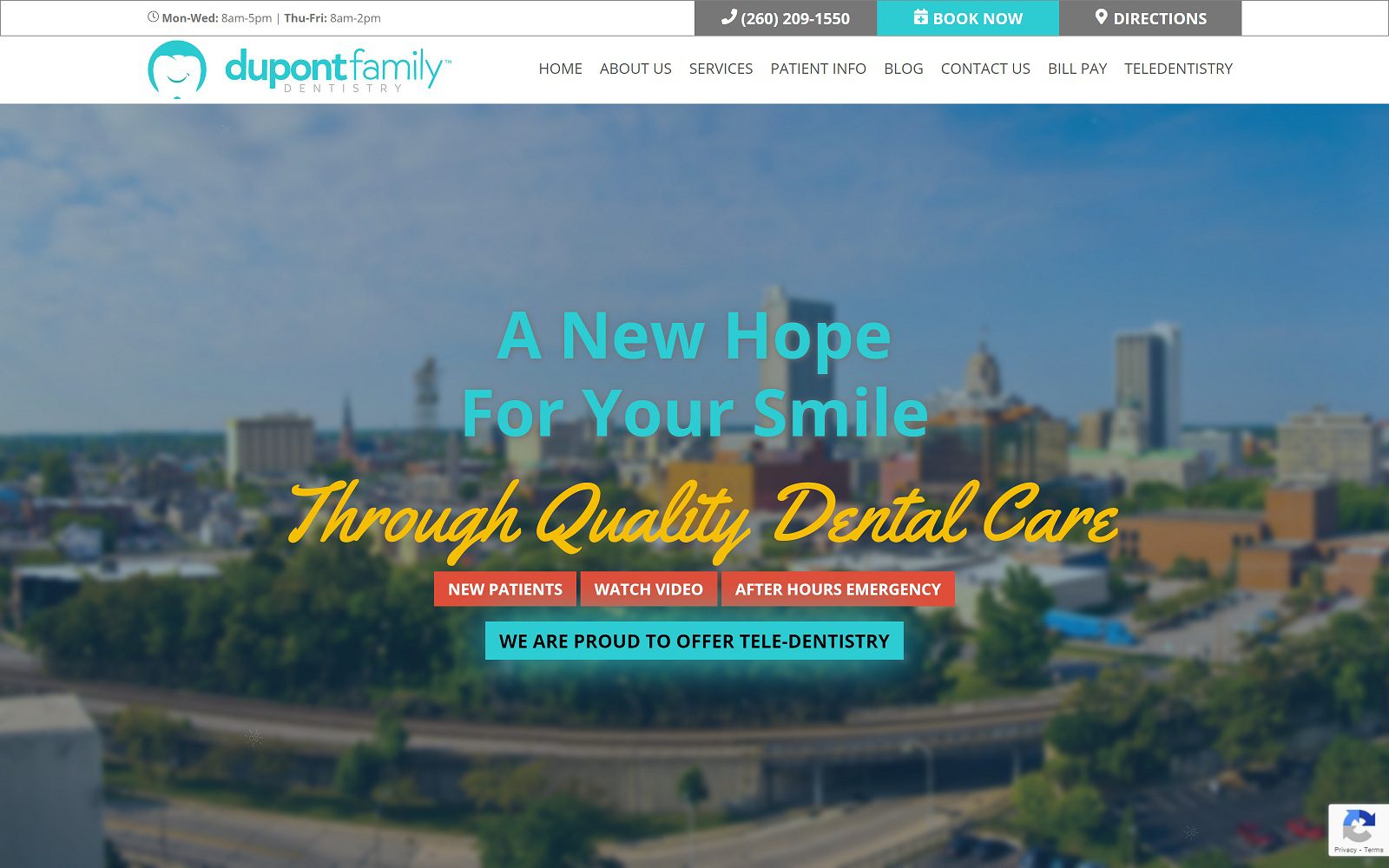 The screenshot of dupont family dentistry: diehl david m dds website