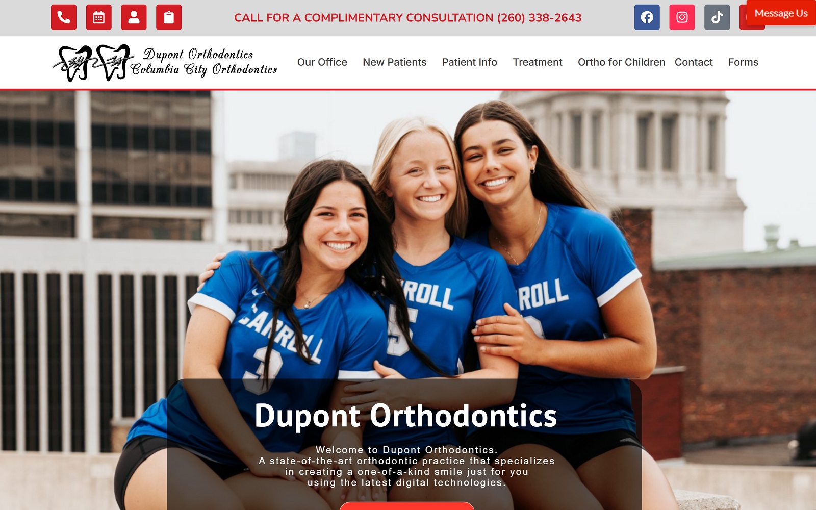 dupontorthodontics.com screenshot
