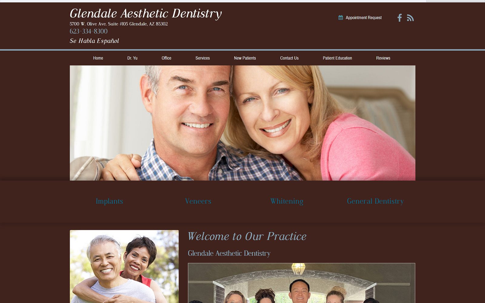 The screenshot of glendale aesthetic dentistry website