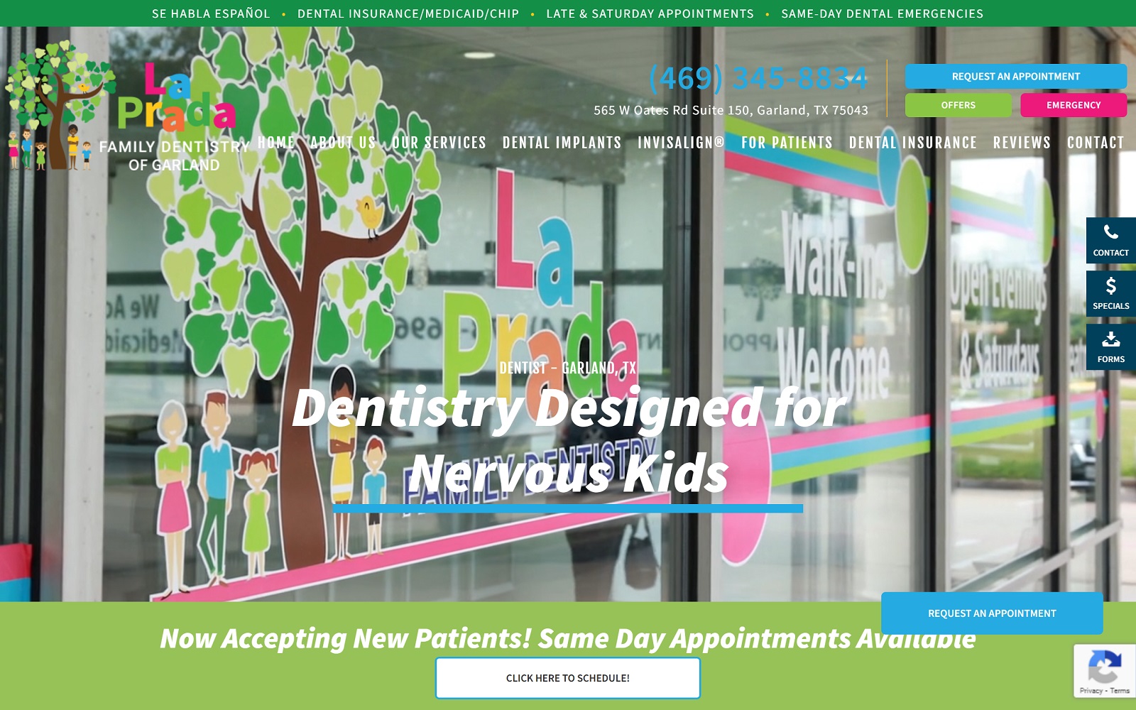 lapradafamilydentistry.com screenshot