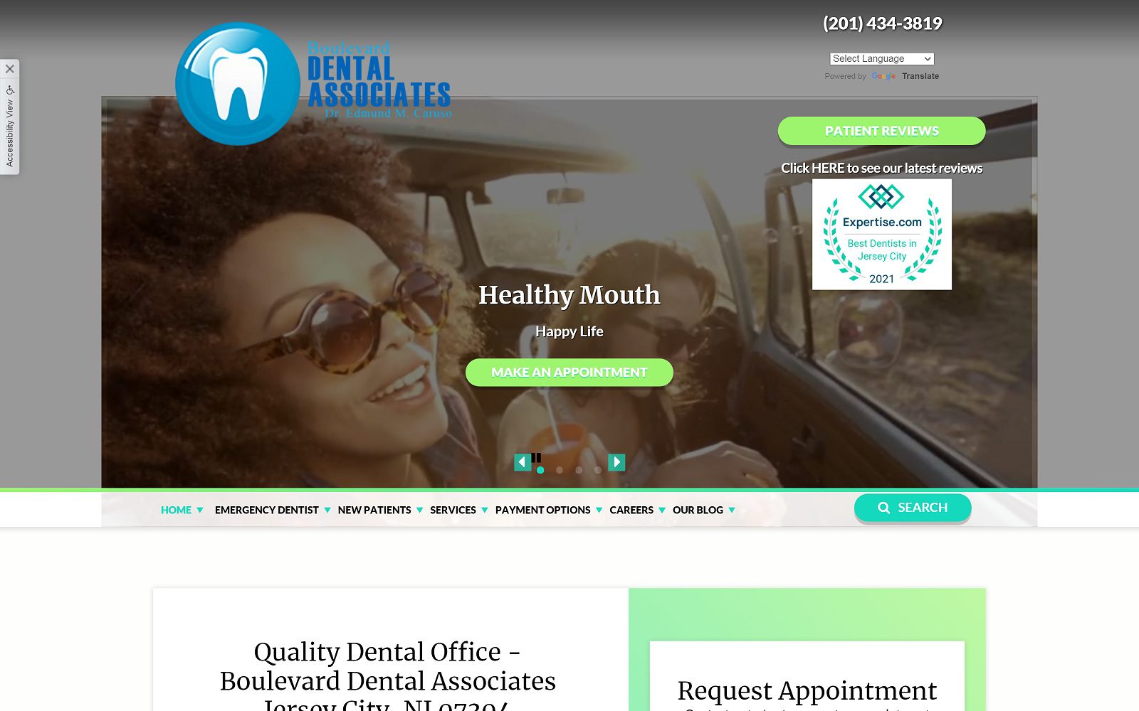 The screenshot of boulevard dental associates, pa / dr edmund m caruso website