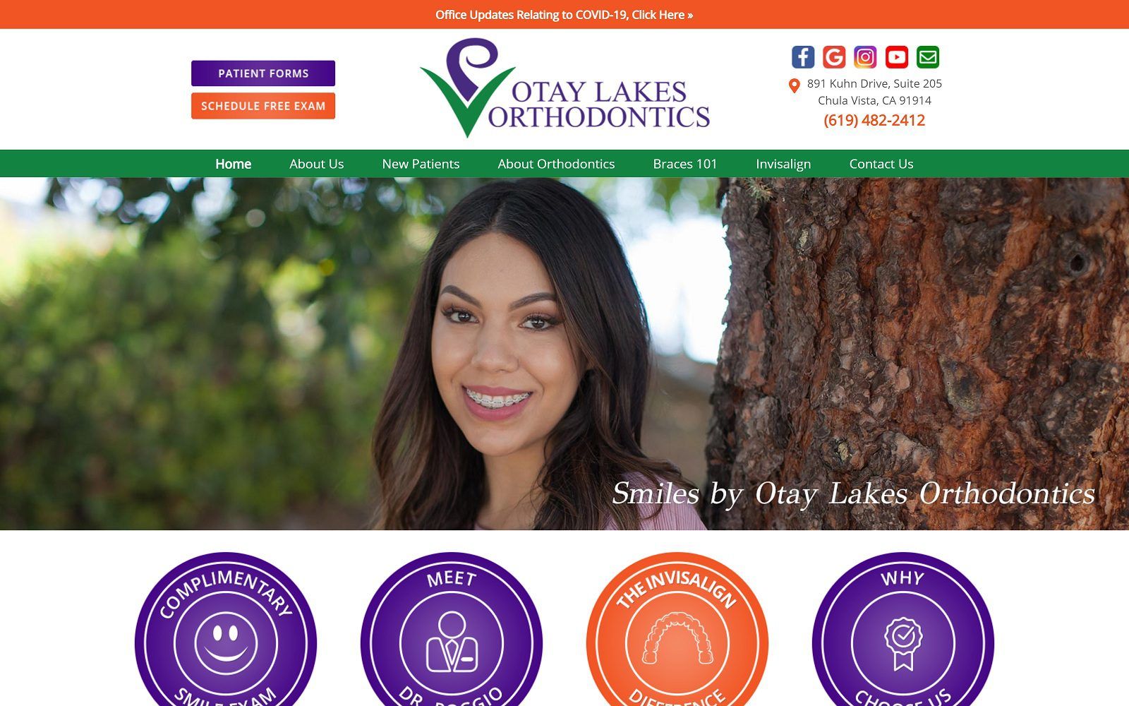 The screenshot of otay lakes orthodontics: chula vista dr. Valeria poggio website