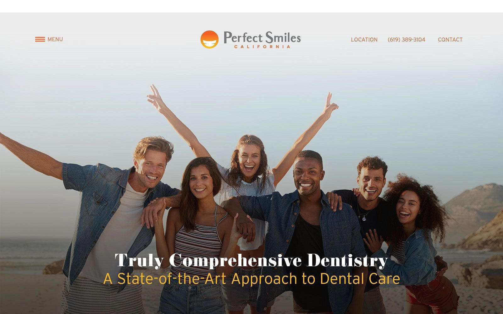 The screenshot of perfect smiles california website