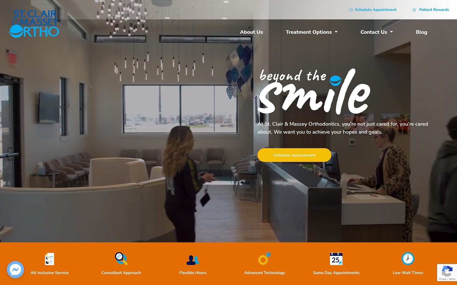 The screenshot of st clair orthodontics: massey c c dds website