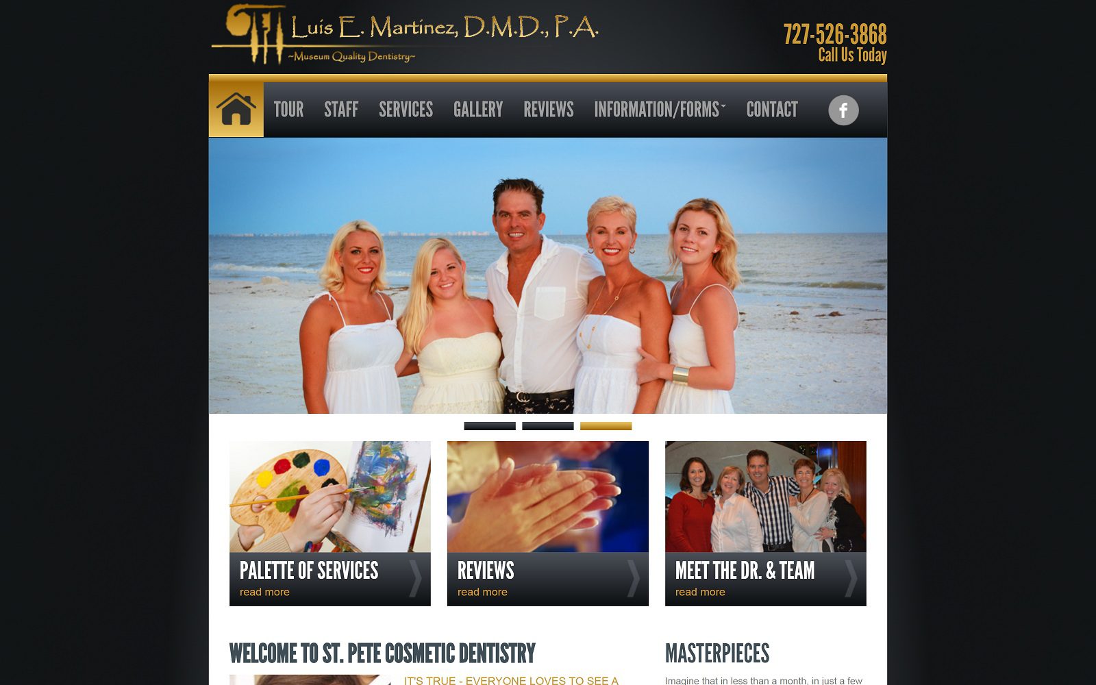 The screenshot of luis e martinez dmd pa website