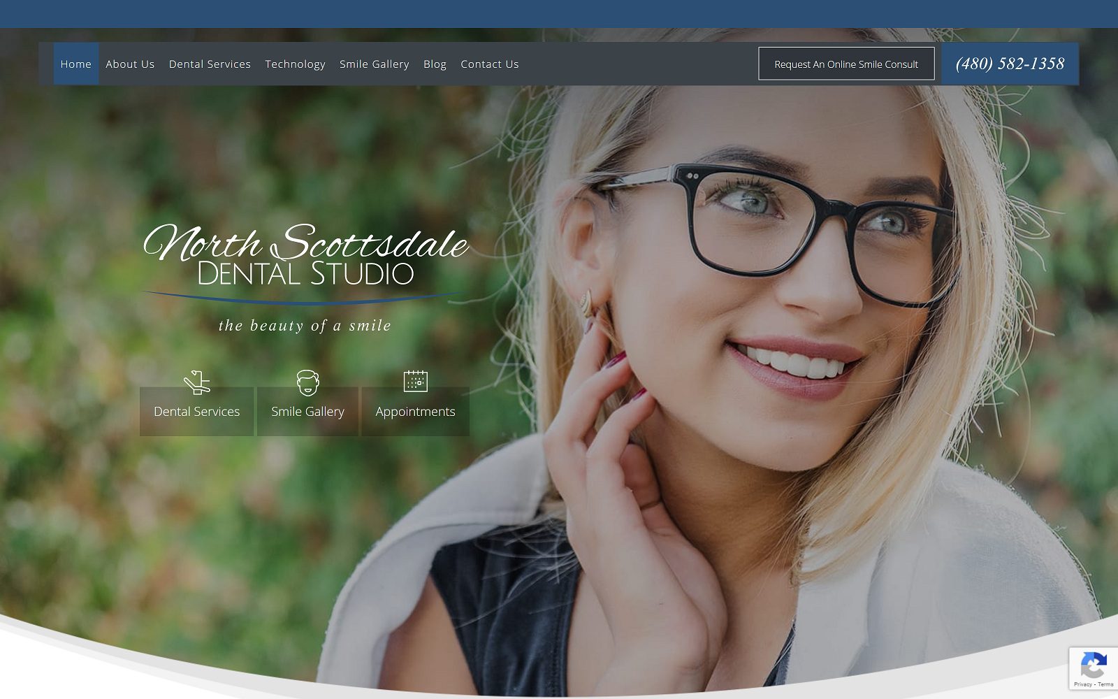 The screenshot of north scottsdale dental studio dr. Todd mabry website