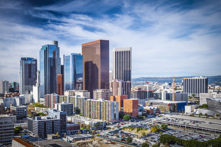 Los Angeles, California, USA downtown cityscape.