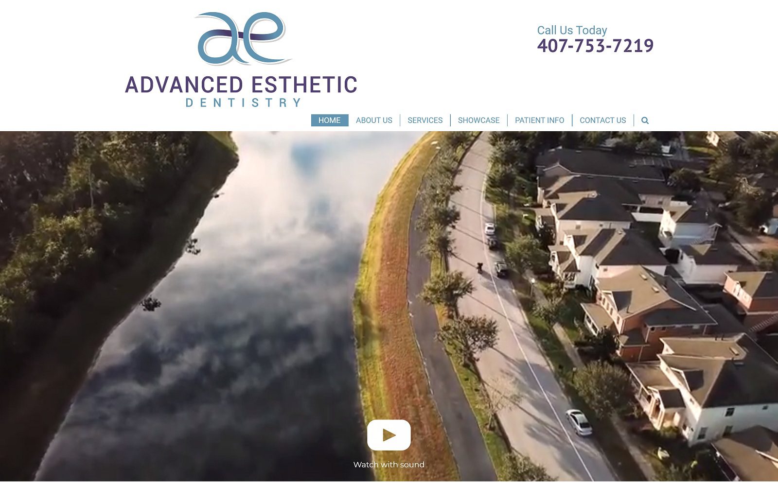 The screenshot of advanced esthetic dentistry dr. Ross enfinger website