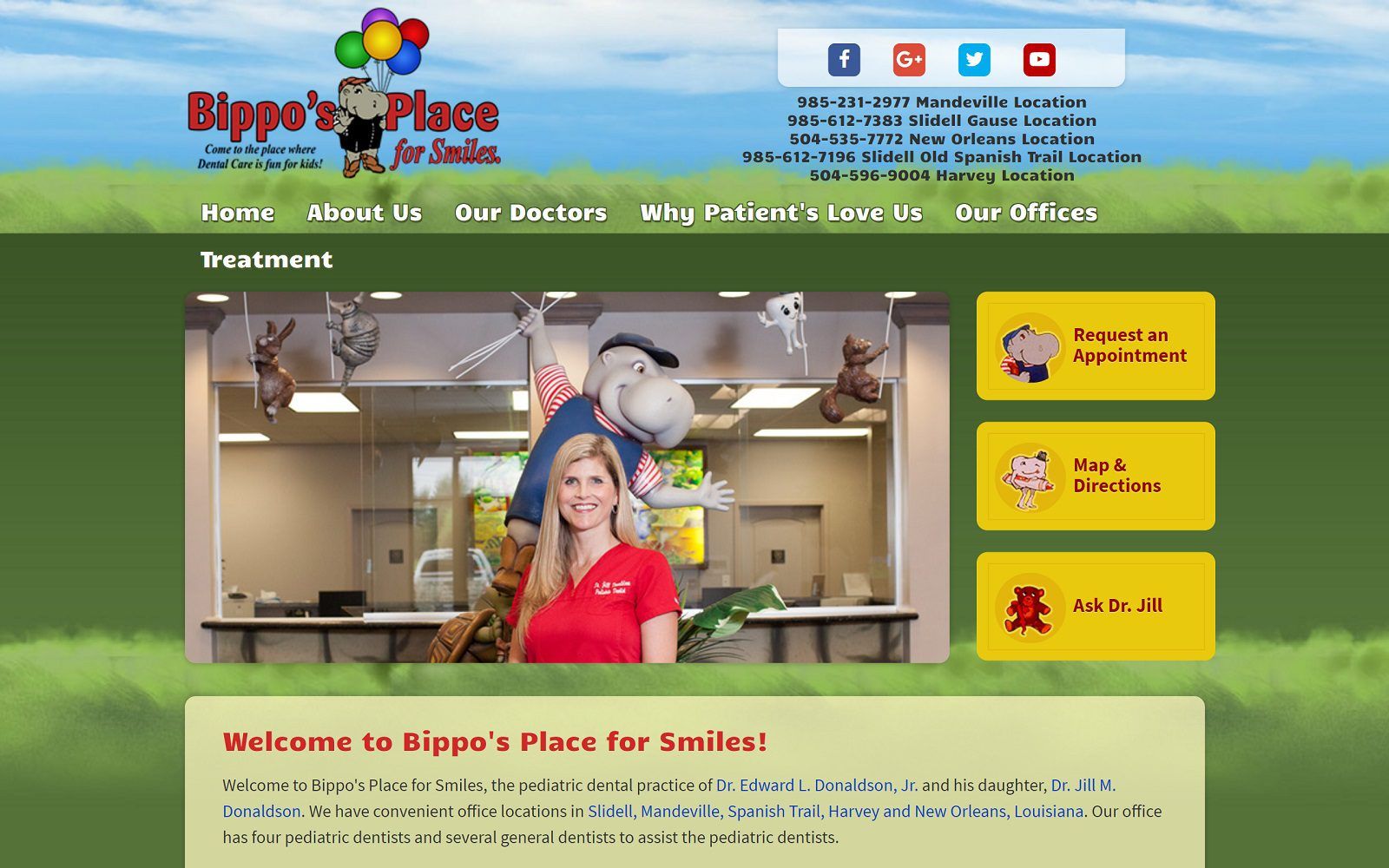 The screenshot of bippo's place for smiles dr. Edward l. Donaldson, jr. Website