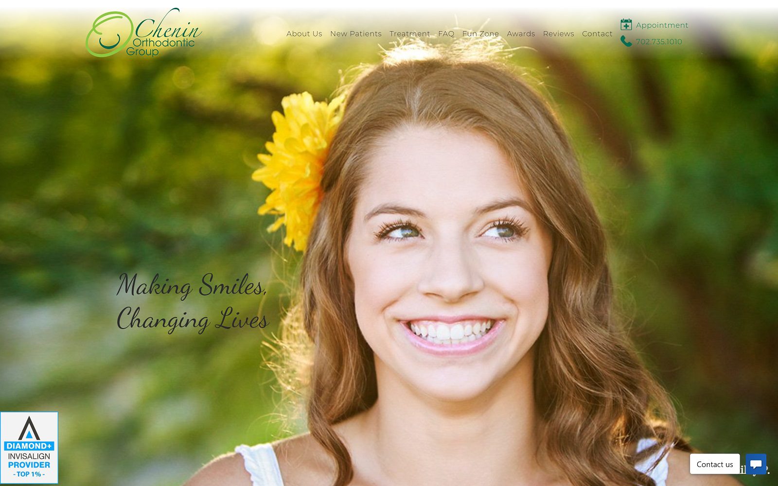 The screenshot of chenin orthodontic group website