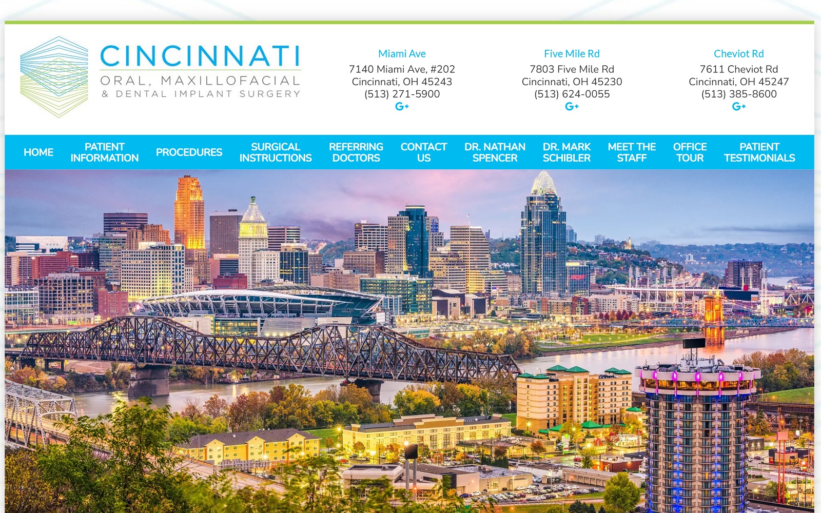 cincinnatioralsurgery.com screenshot