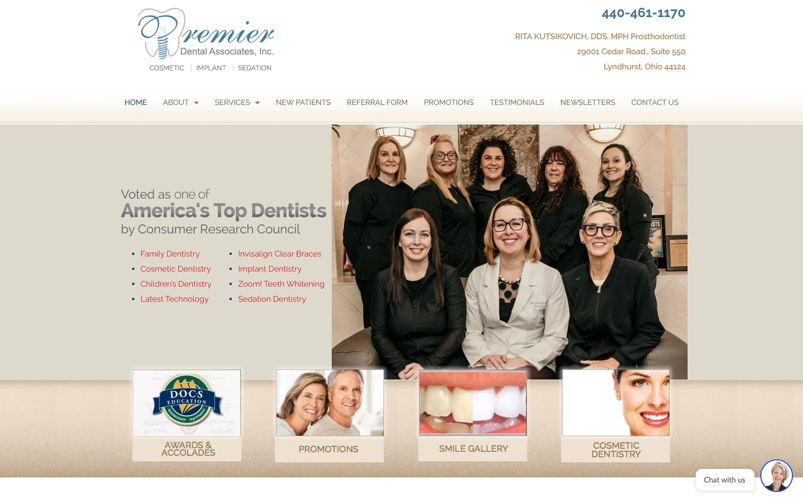 Clevelanddentistohio. Com screenshot