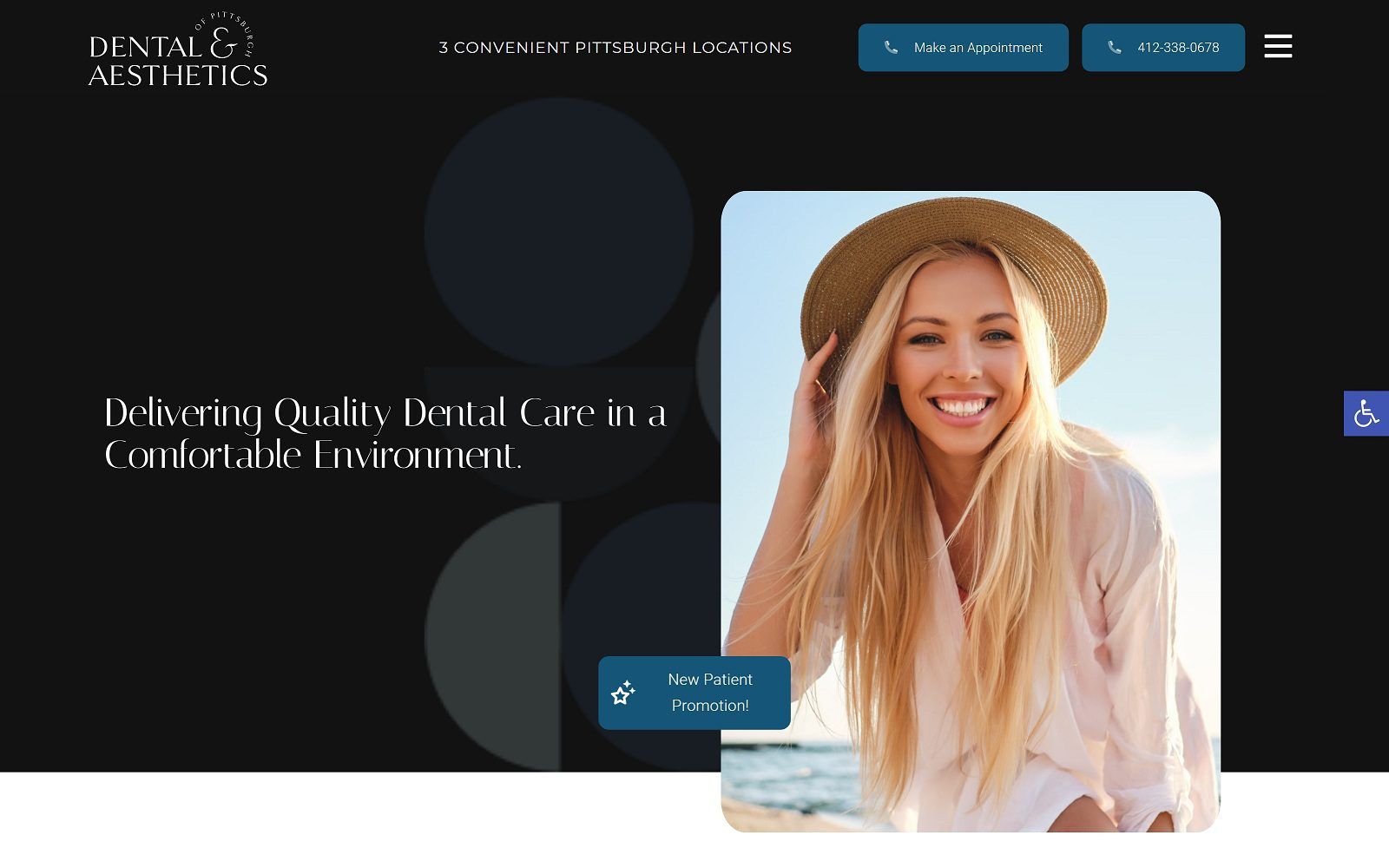 The screenshot of sixth street dental aesthetics dr. Litsa zotis website
