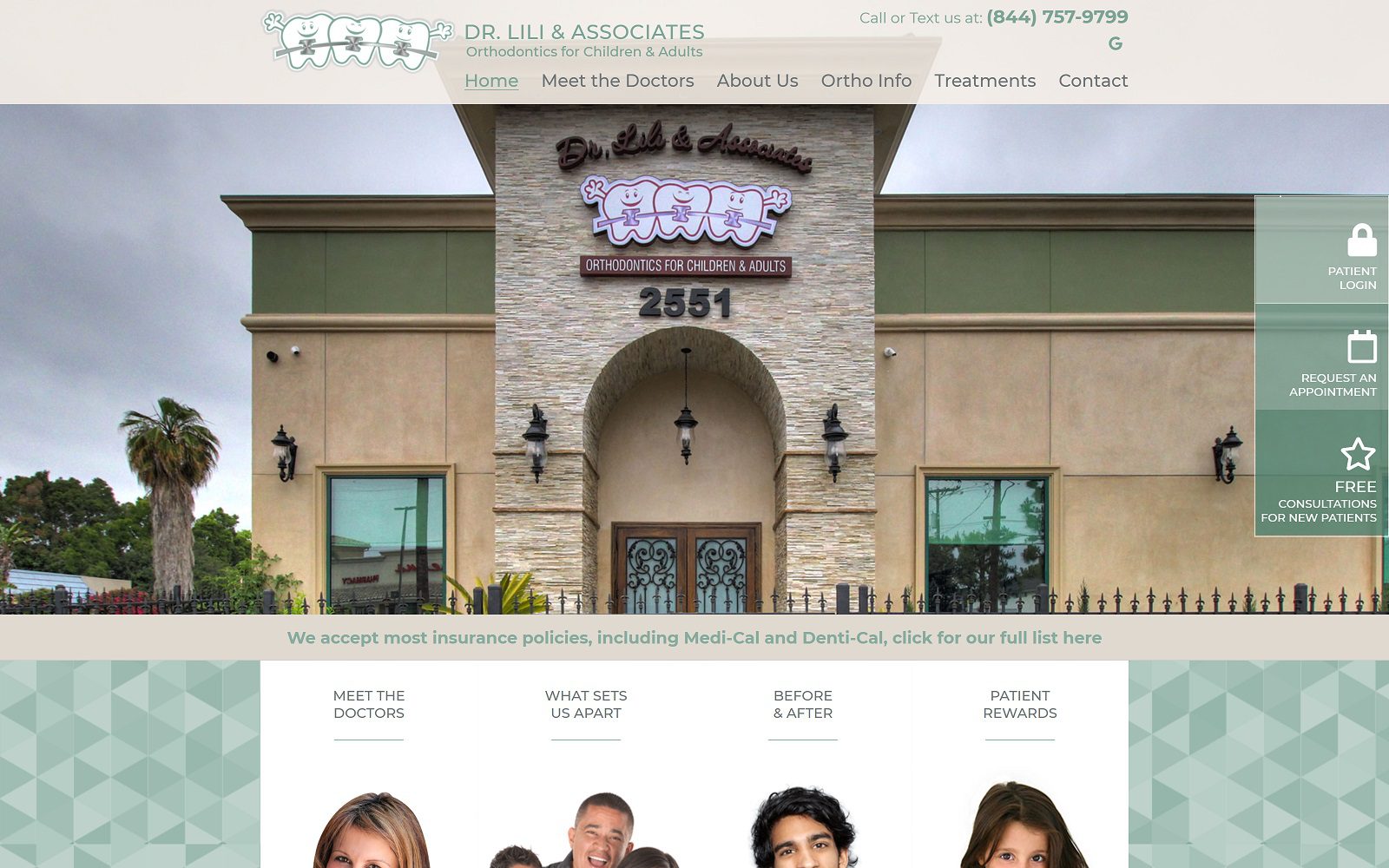 The screenshot of dr. Lili & associates - santa ana dr. Lili mirtorabi website