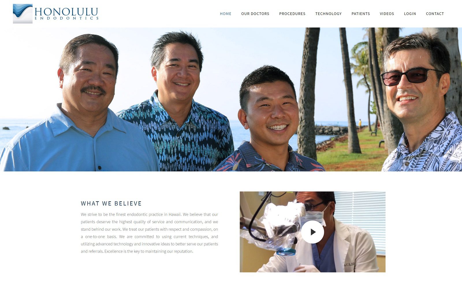 The screenshot of honolulu endodontics, inc. Website