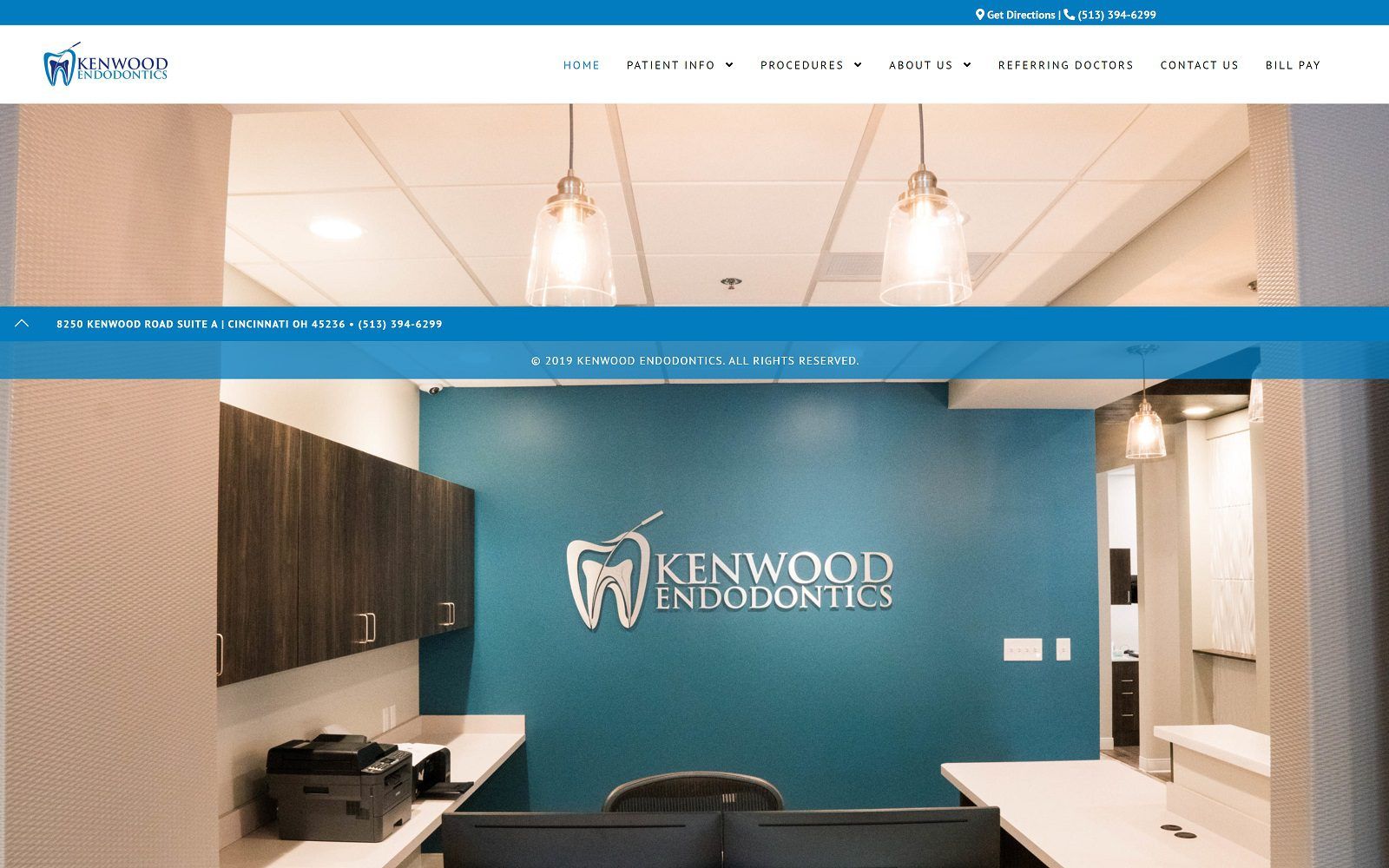 The screenshot of kenwood endodontics: daryl kwan, dds, msd website