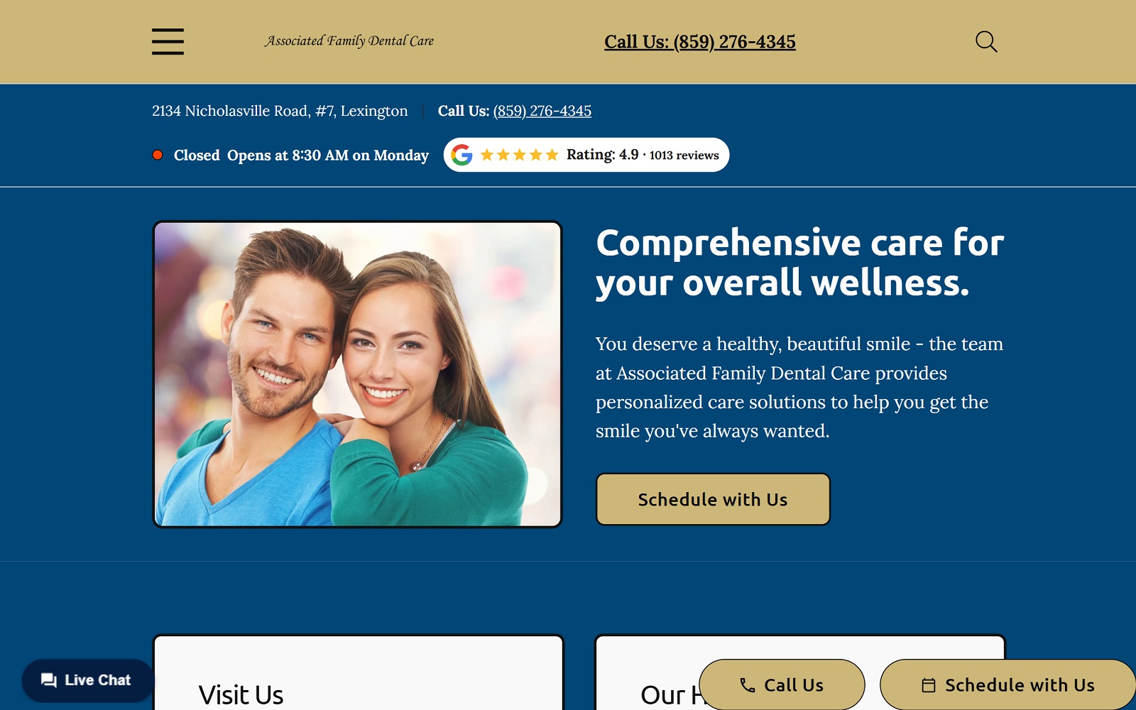 lexingtondentist.com screenshot