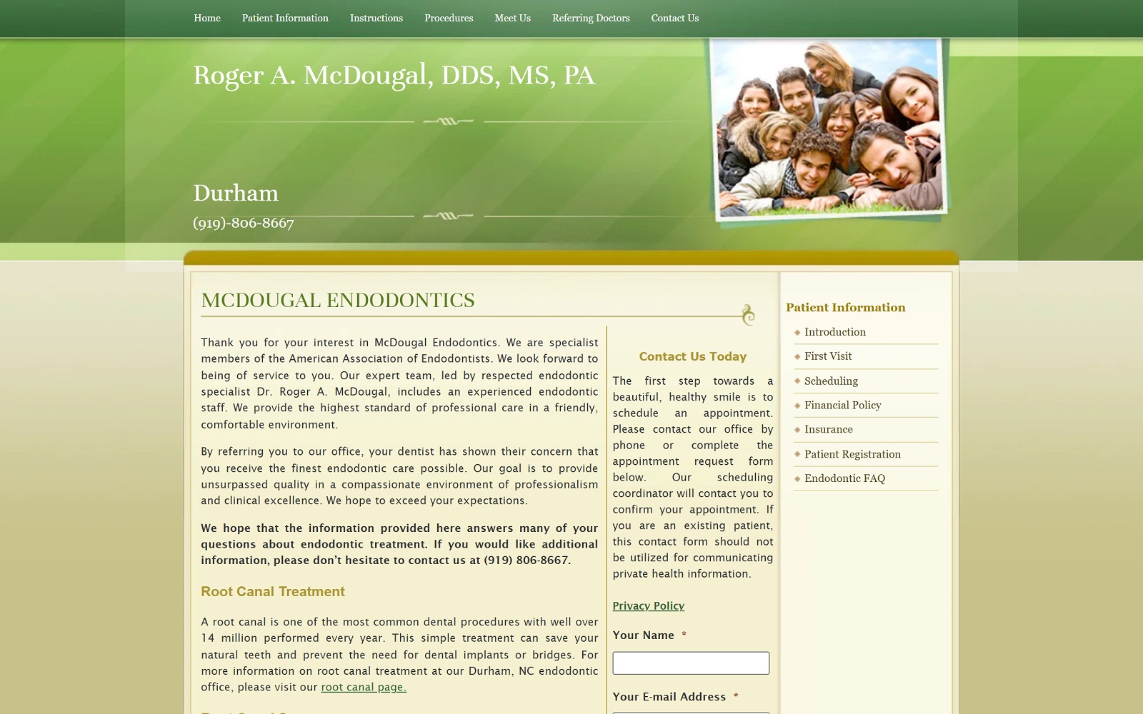 mcdougalendo.org screenshot