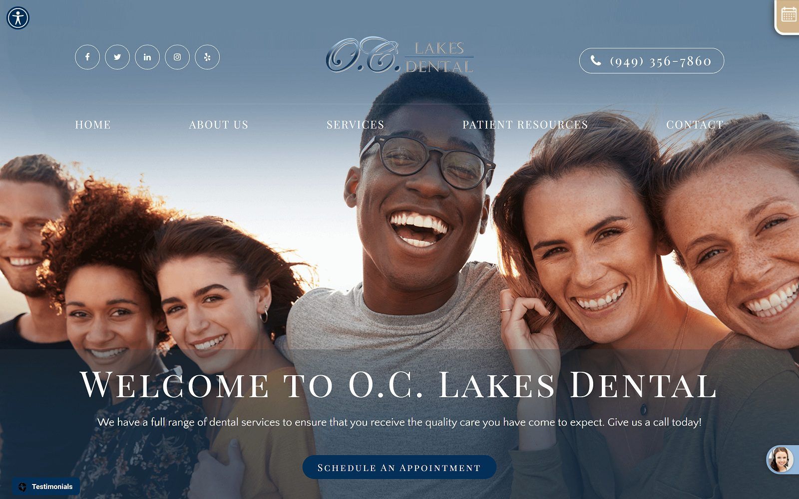 The screenshot of o. C. Lakes dental: aaron m. Takigawa, dds website
