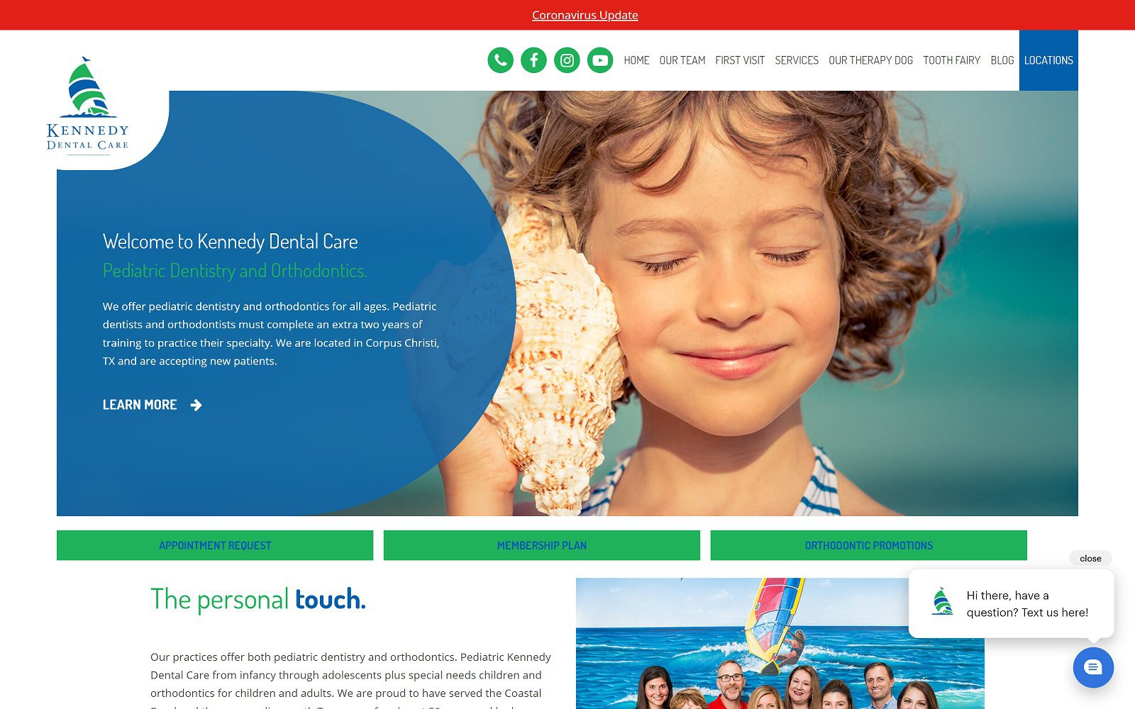 The screenshot of kennedy dental care- saratoga office dr. Paul a. Kennedy website