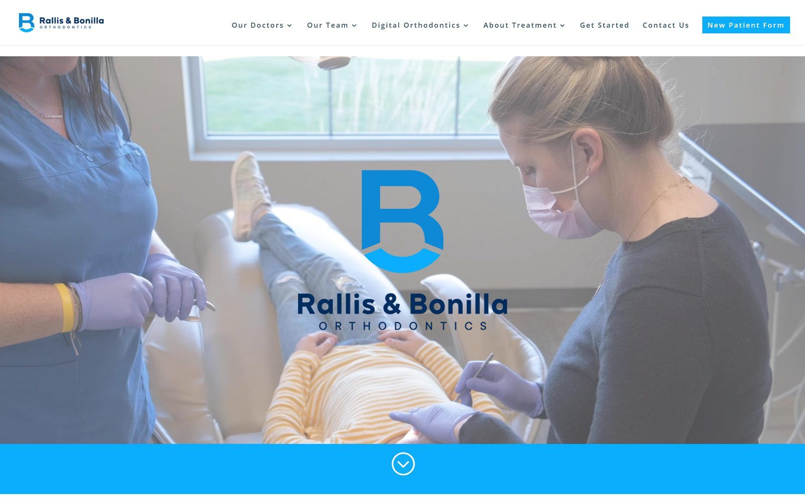 The screenshot of rallis & bonilla orthodontics website