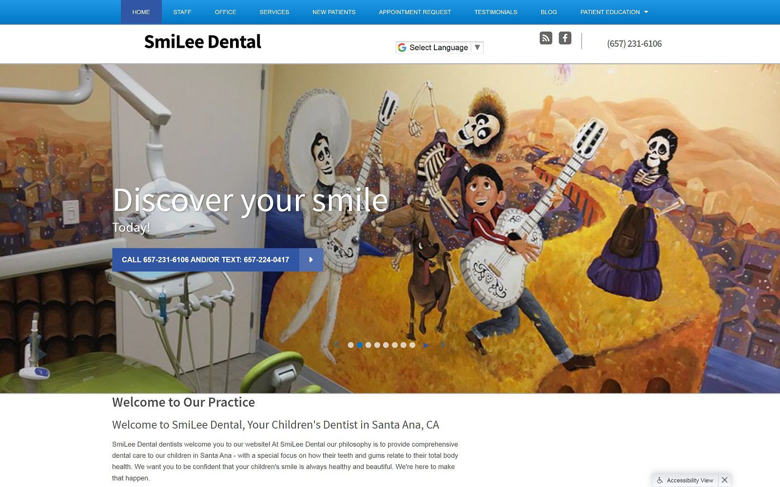 The screenshot of smilee dental dr. Linda lee website