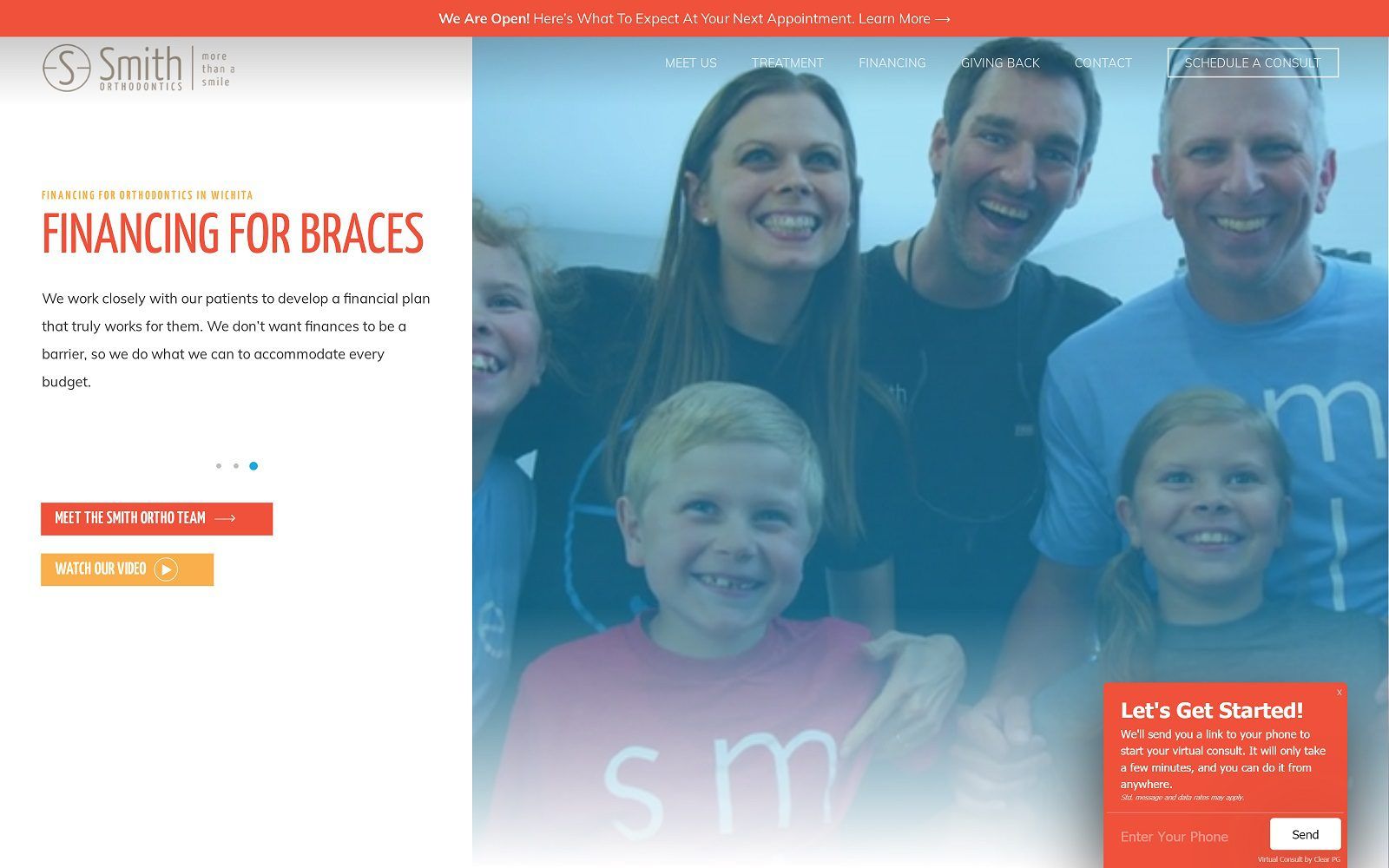 The screenshot of smith orthodontics - dr. Brian smith website
