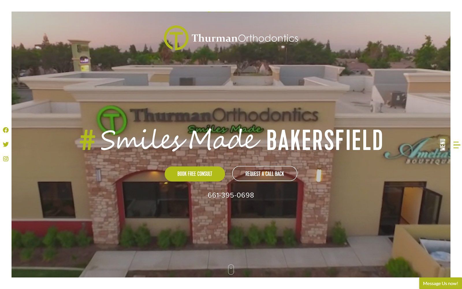 The screenshot of thurman orthodontics dr. Michael thurman website