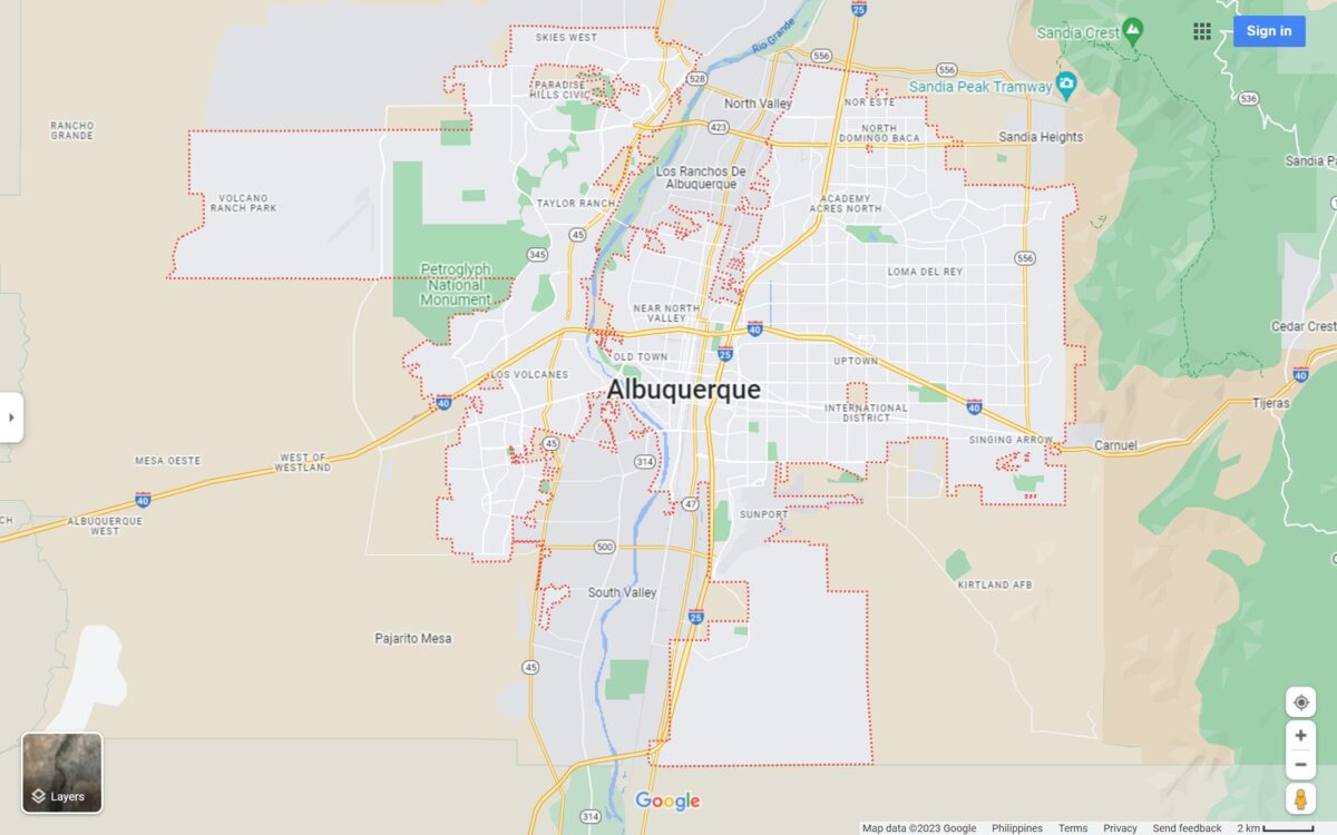 Albuquerque NM map