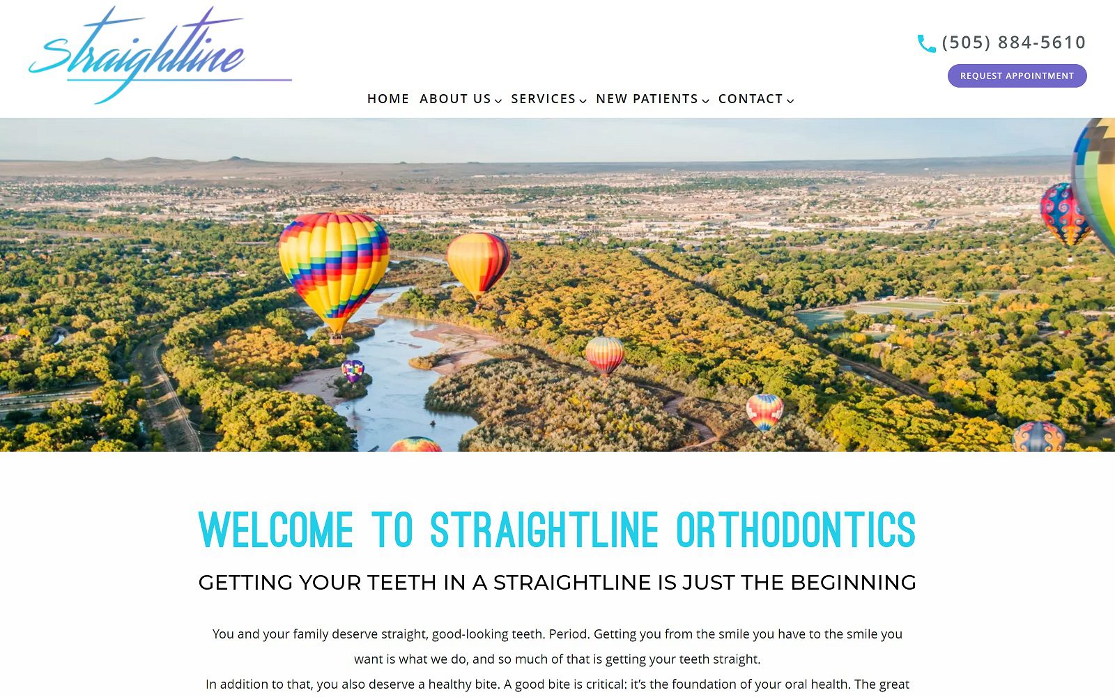 The screenshot of straightline orthodontics dr. Robert hann website