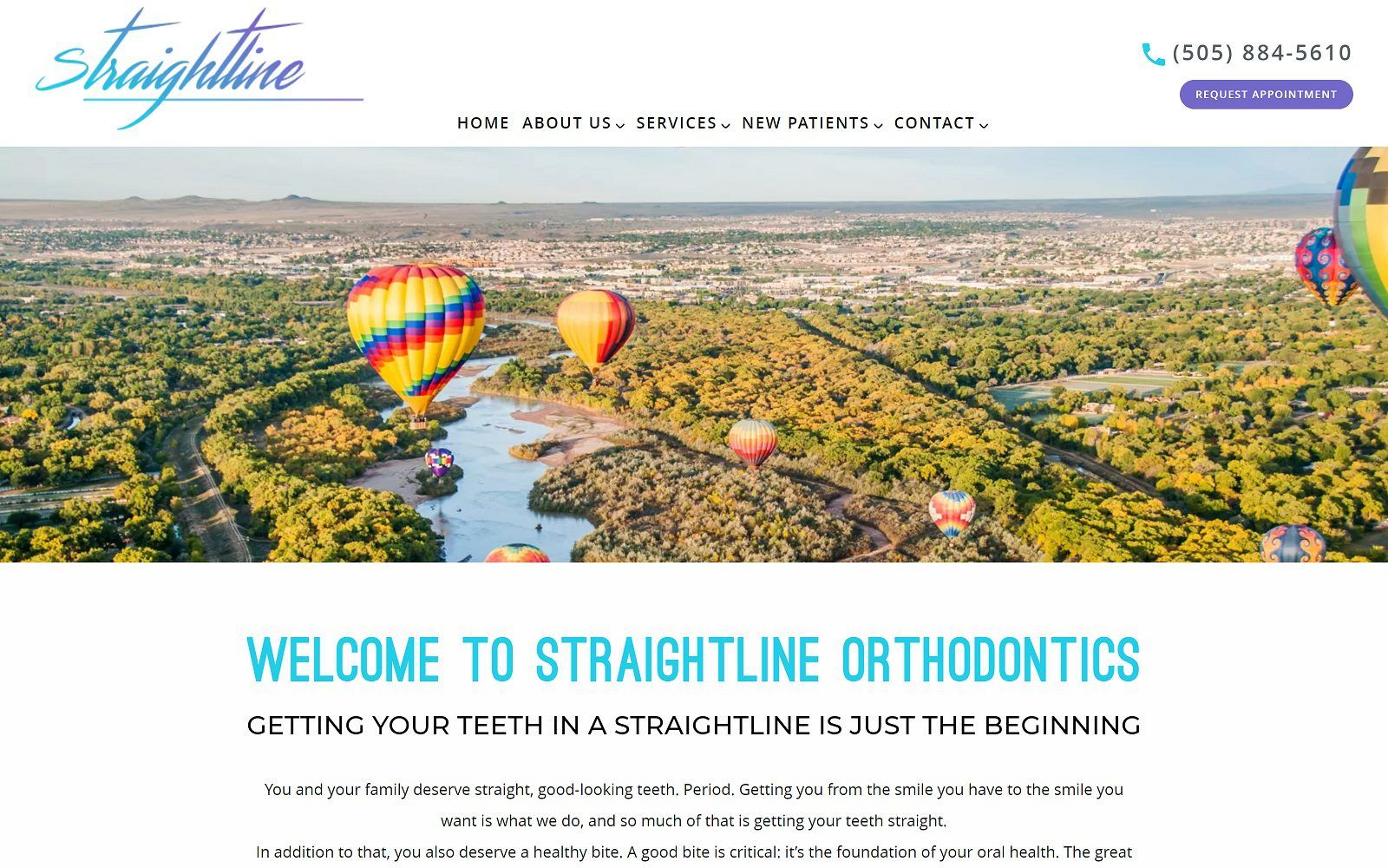 The screenshot of straightline orthodontics dr. Robert hann website