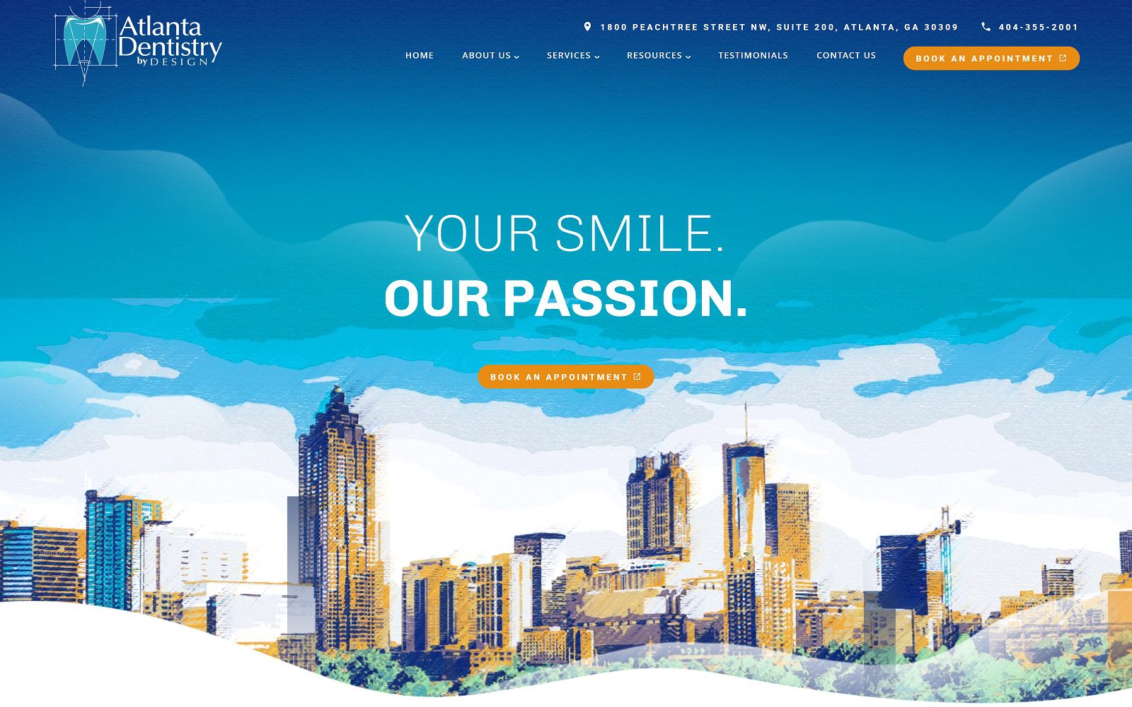 The screenshot of atlanta dentistry by design dr. Paul freeman website