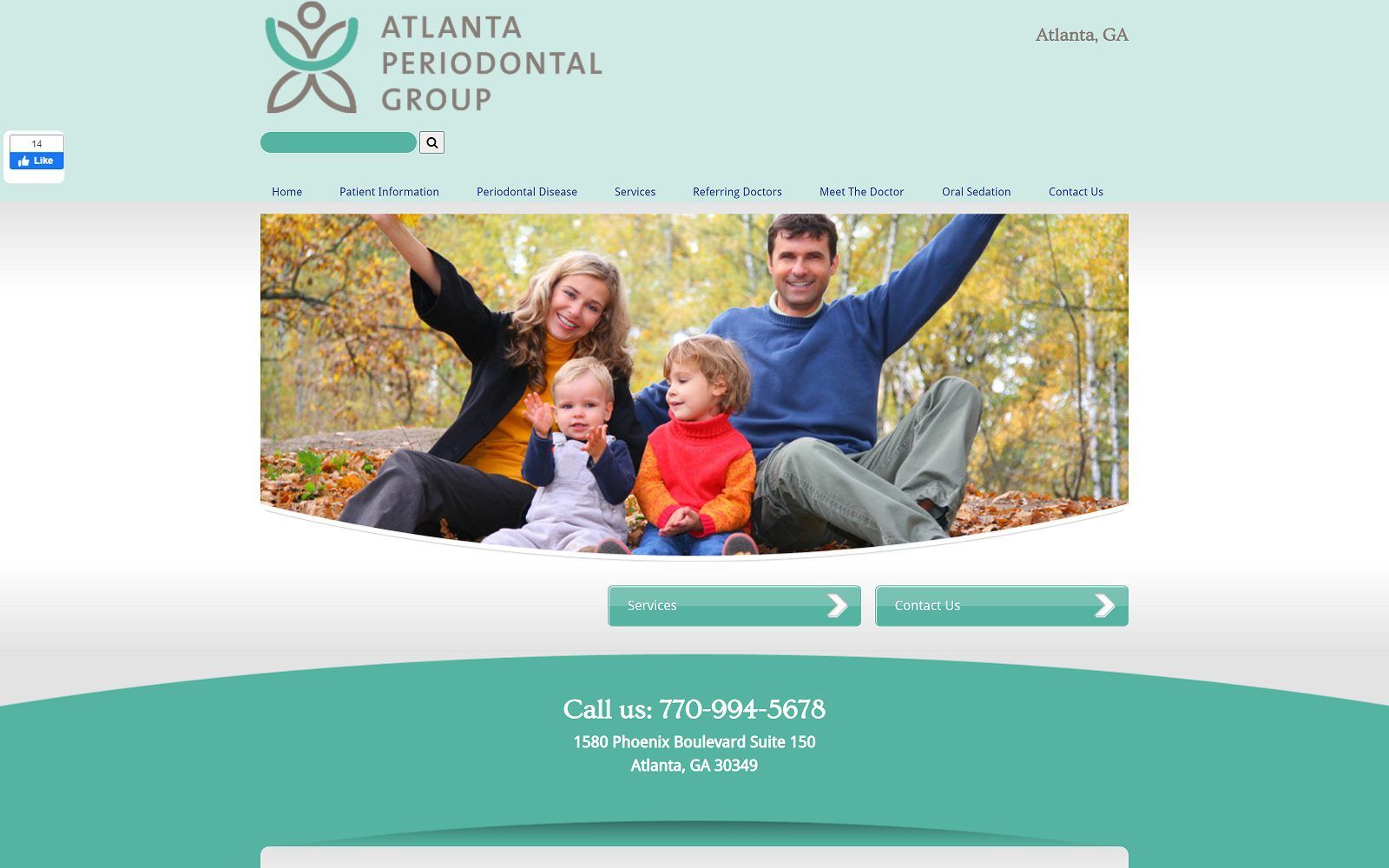 The screenshot of atlanta periodontal group dr. Marya j. Barnes website