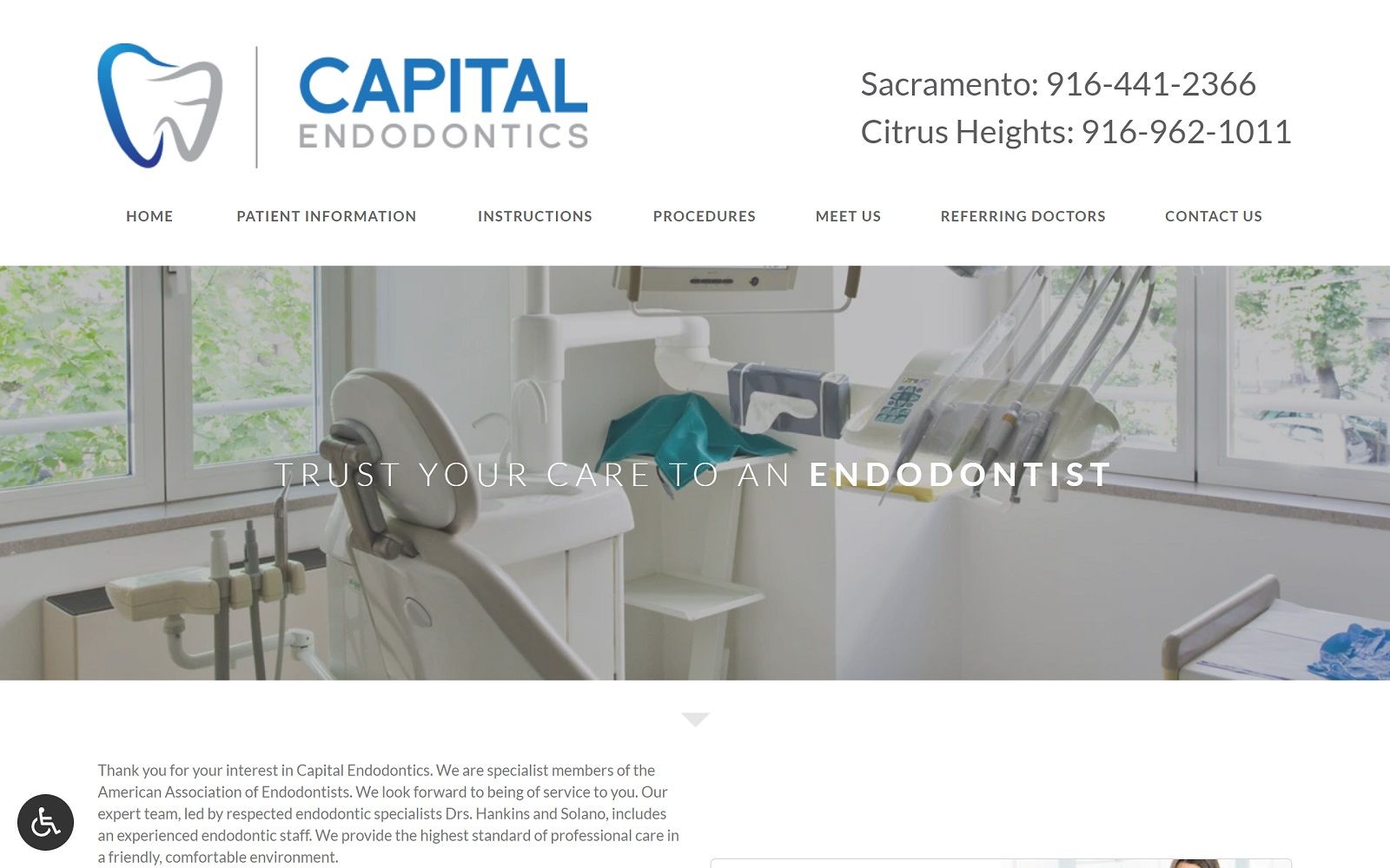 Capitalendodontics. Com screenshot