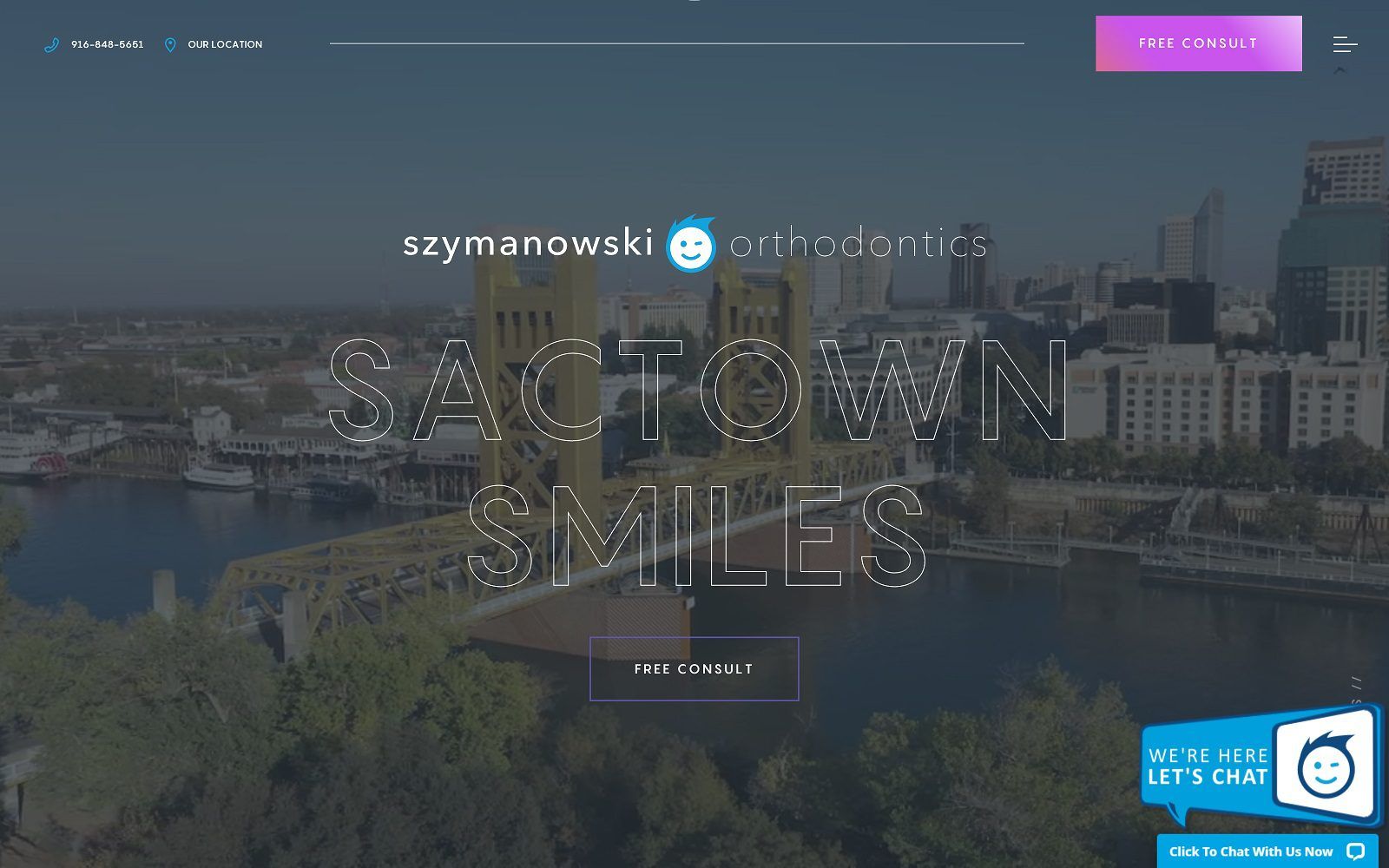 The screenshot of szymanowski orthodontics dr. Damon szymanowski website