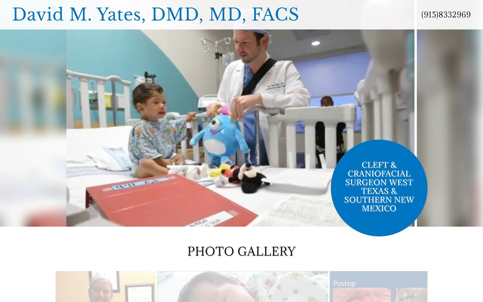 The screenshot of dr. David m. Yates website