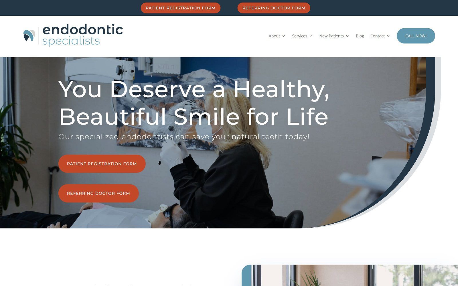 The screenshot of endodontic specialists of colorado, p. C. Website