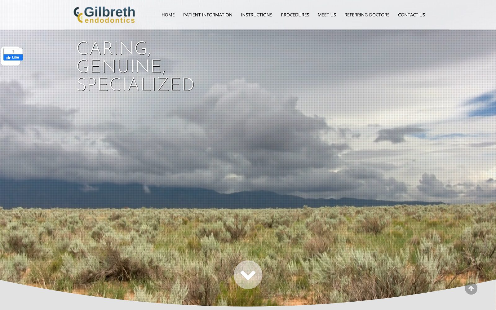 The screenshot of gilbreth endodontics website