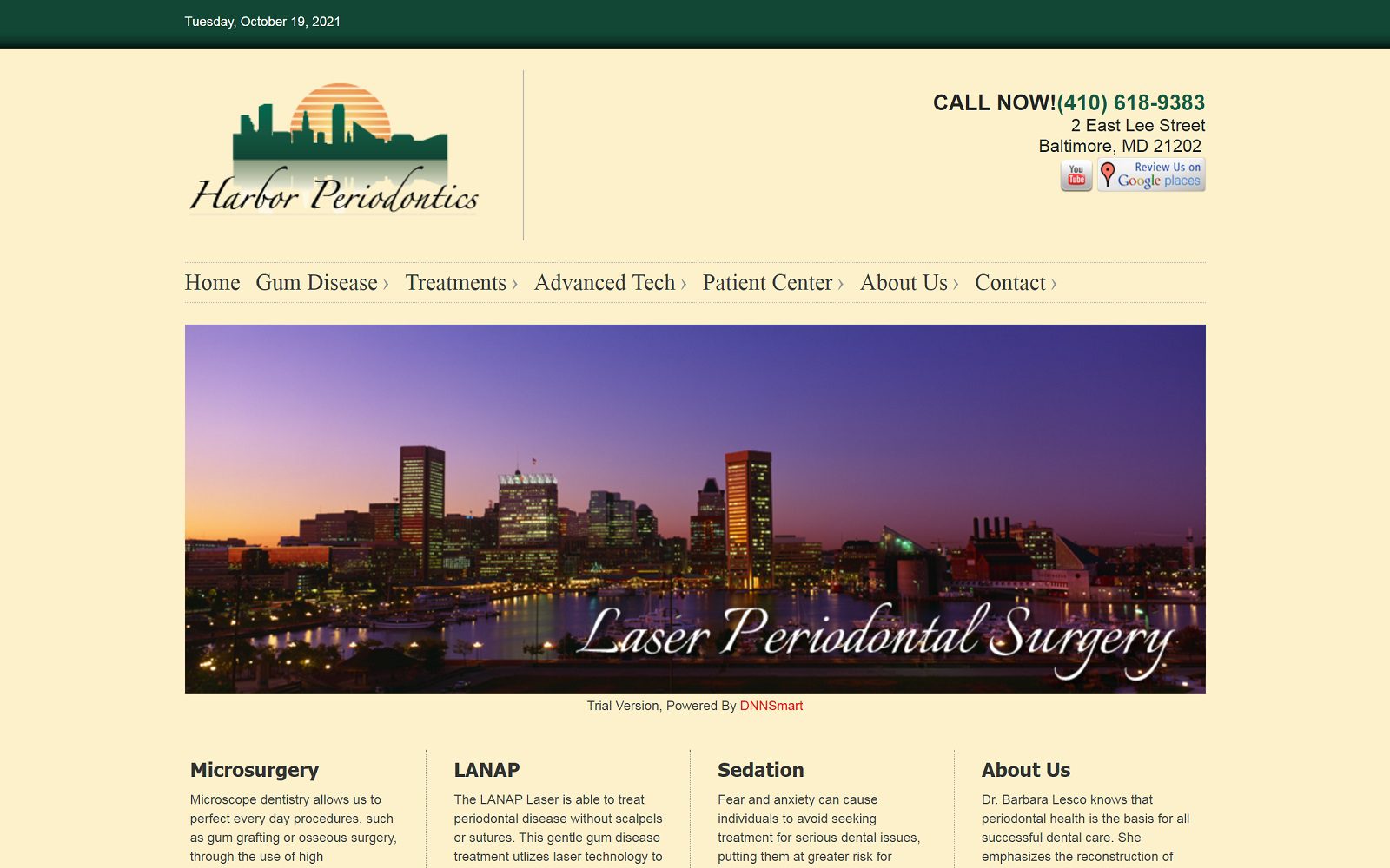 The screenshot of barbara lesco dds website