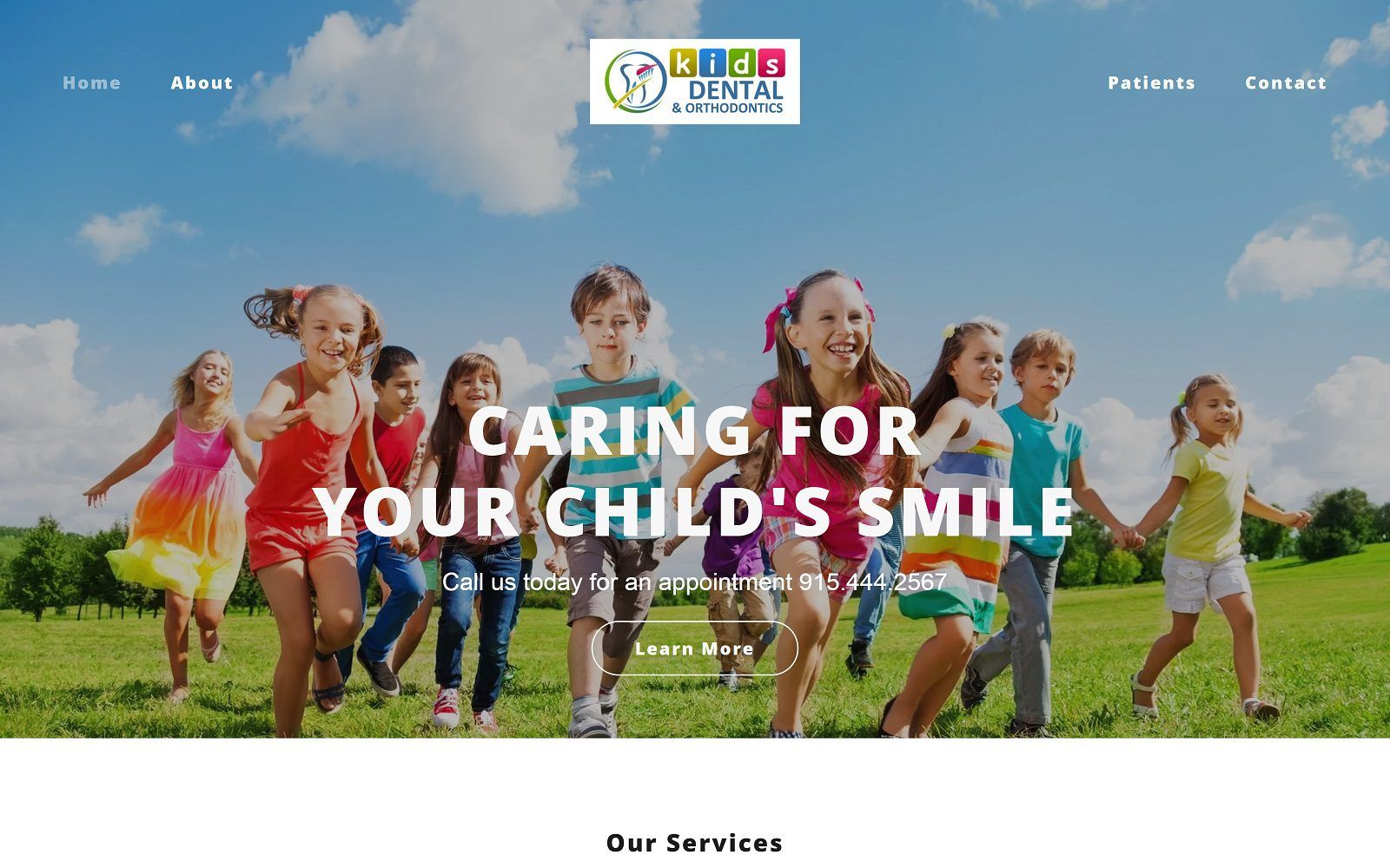 The screenshot of kids dental & orthodontics (kdo) website