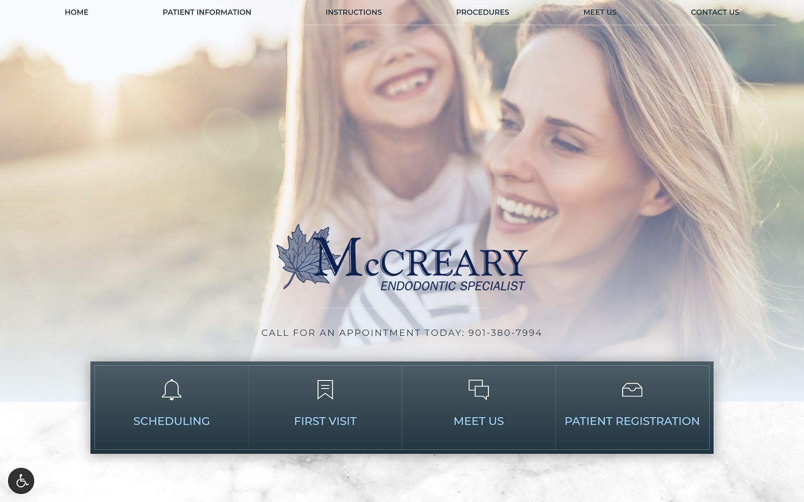 The screenshot of bryce s mc creary plc website