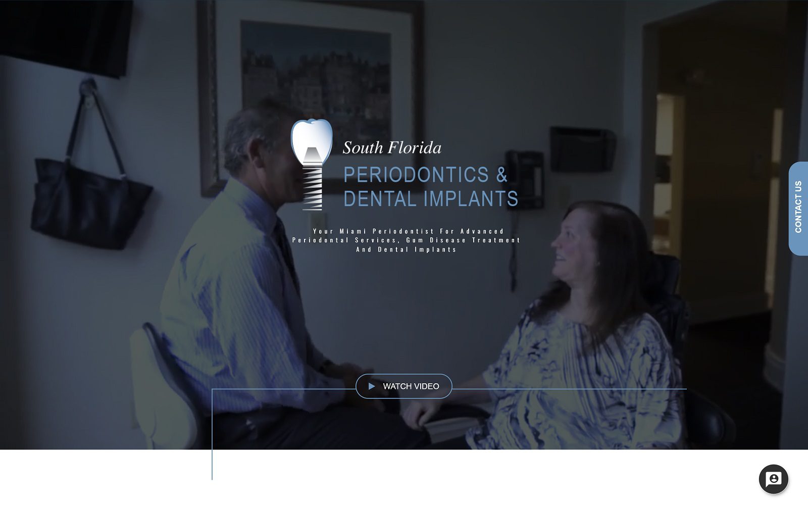 The screenshot of south florida periodontics and dental implants website