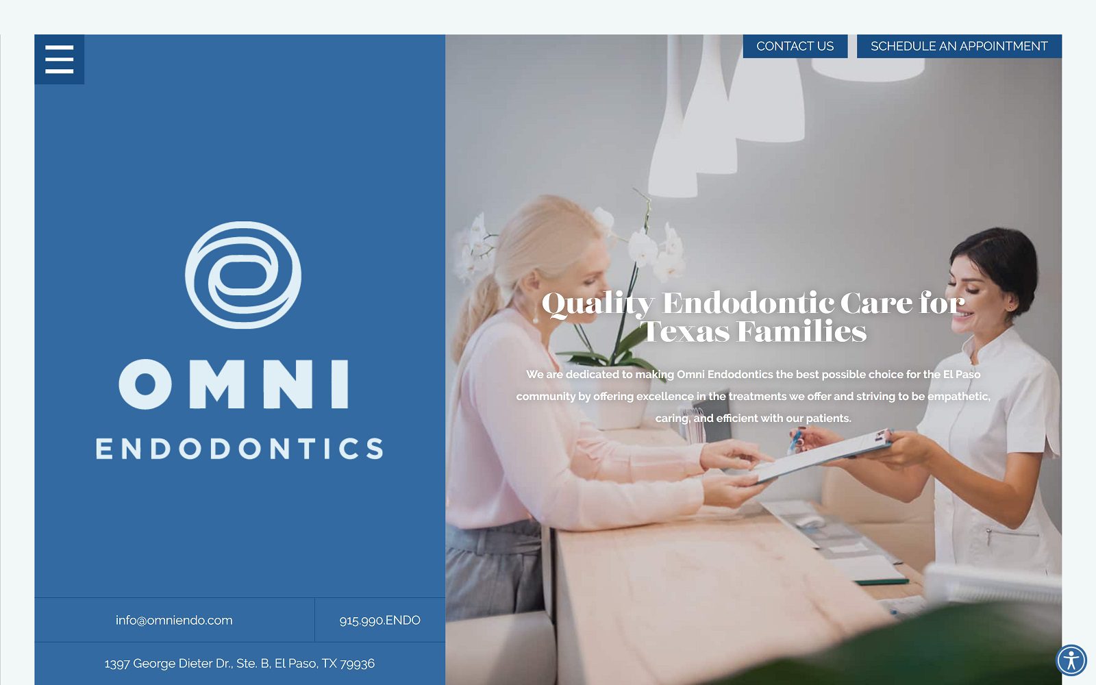 The screenshot of omni endodontics dr. Yuto endo website