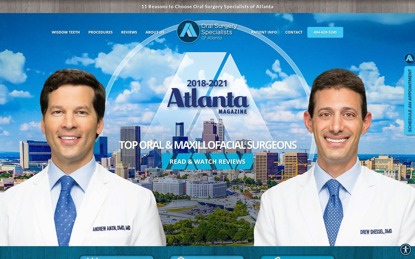 The screenshot of oral surgery specialists of atlanta website