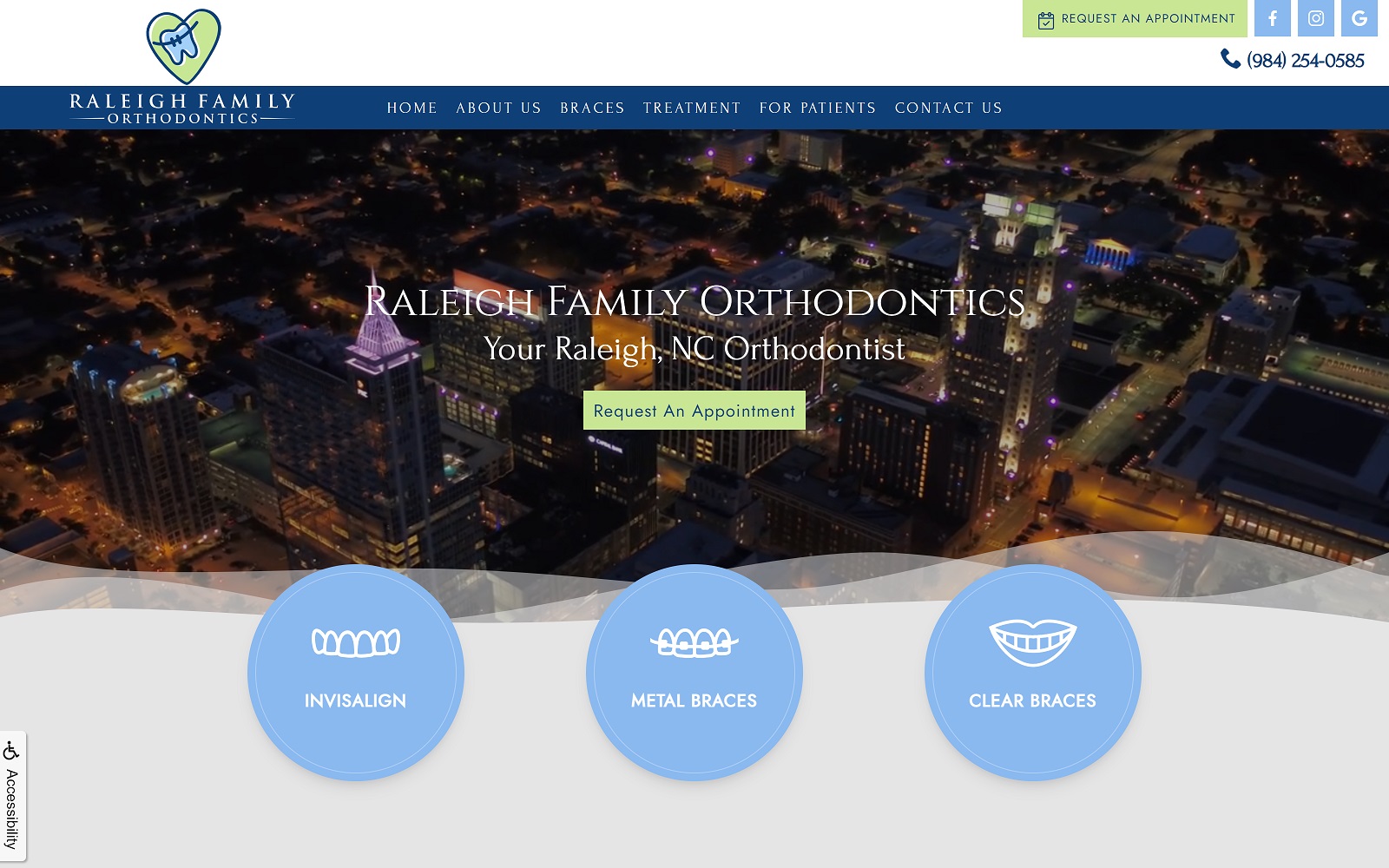 Raleighfamilyortho. Com screenshot